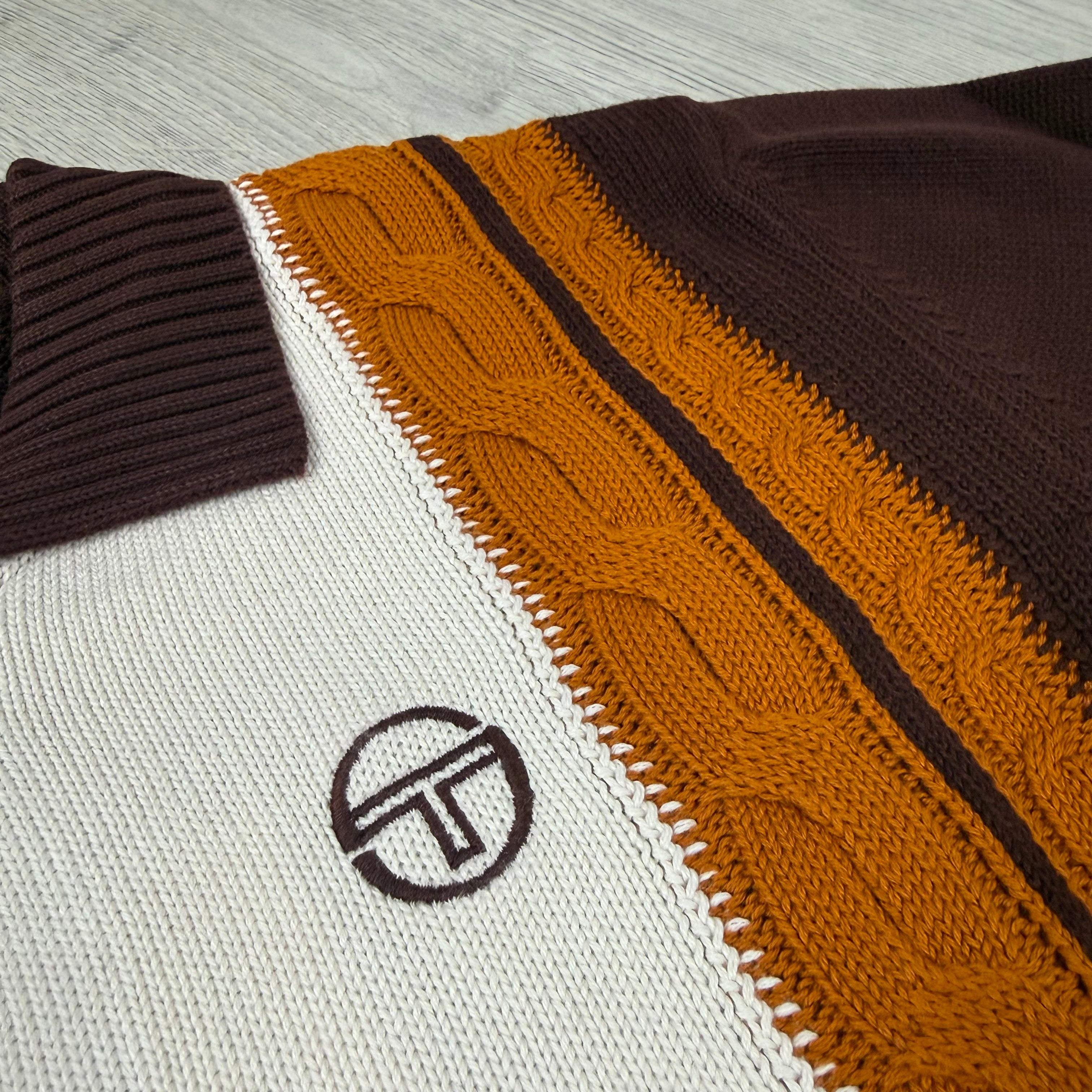 Sergio Tacchini 'Bruni' Knit Track Jacket - Bitter Chocolate