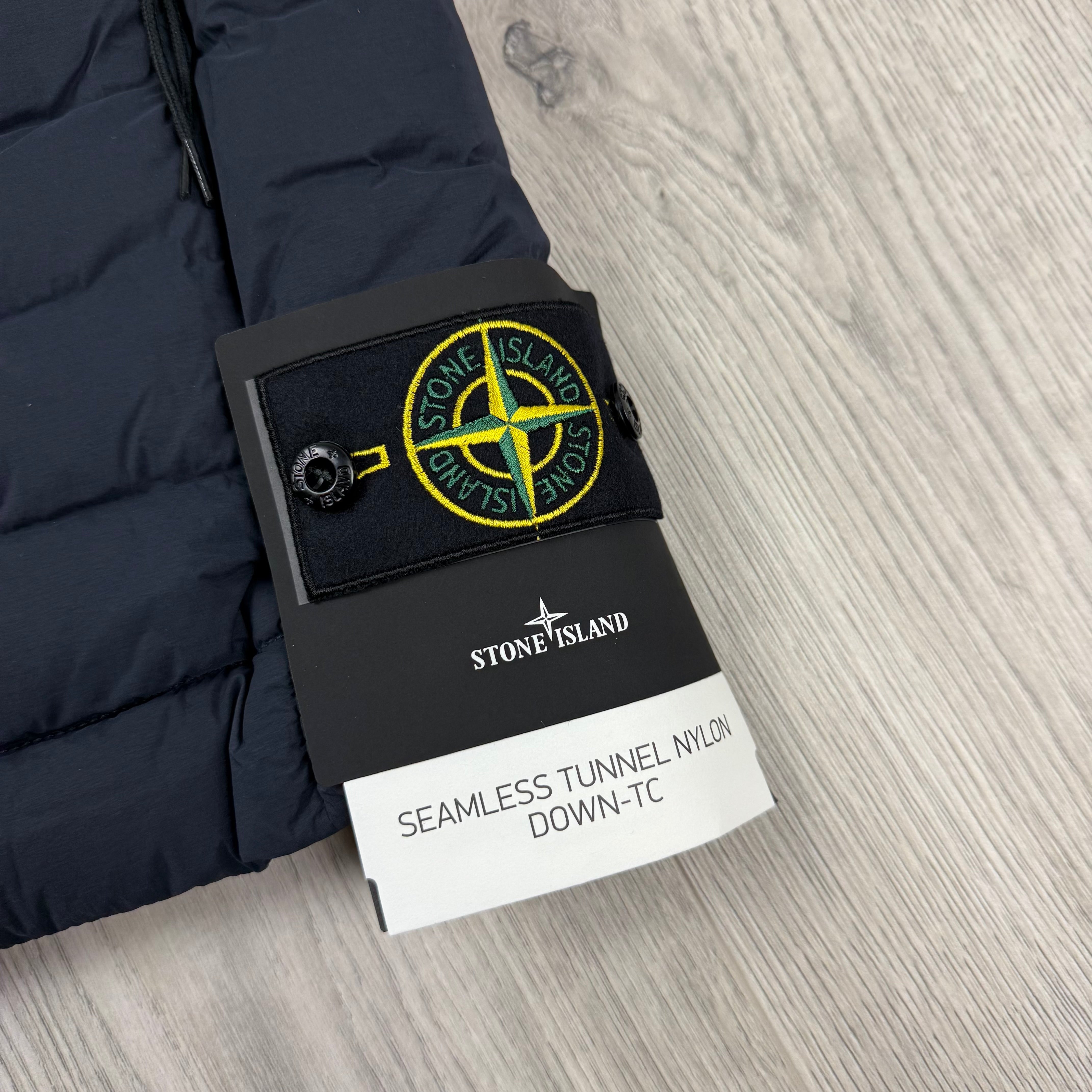 Stone Island Seamless Down Gilet - Navy