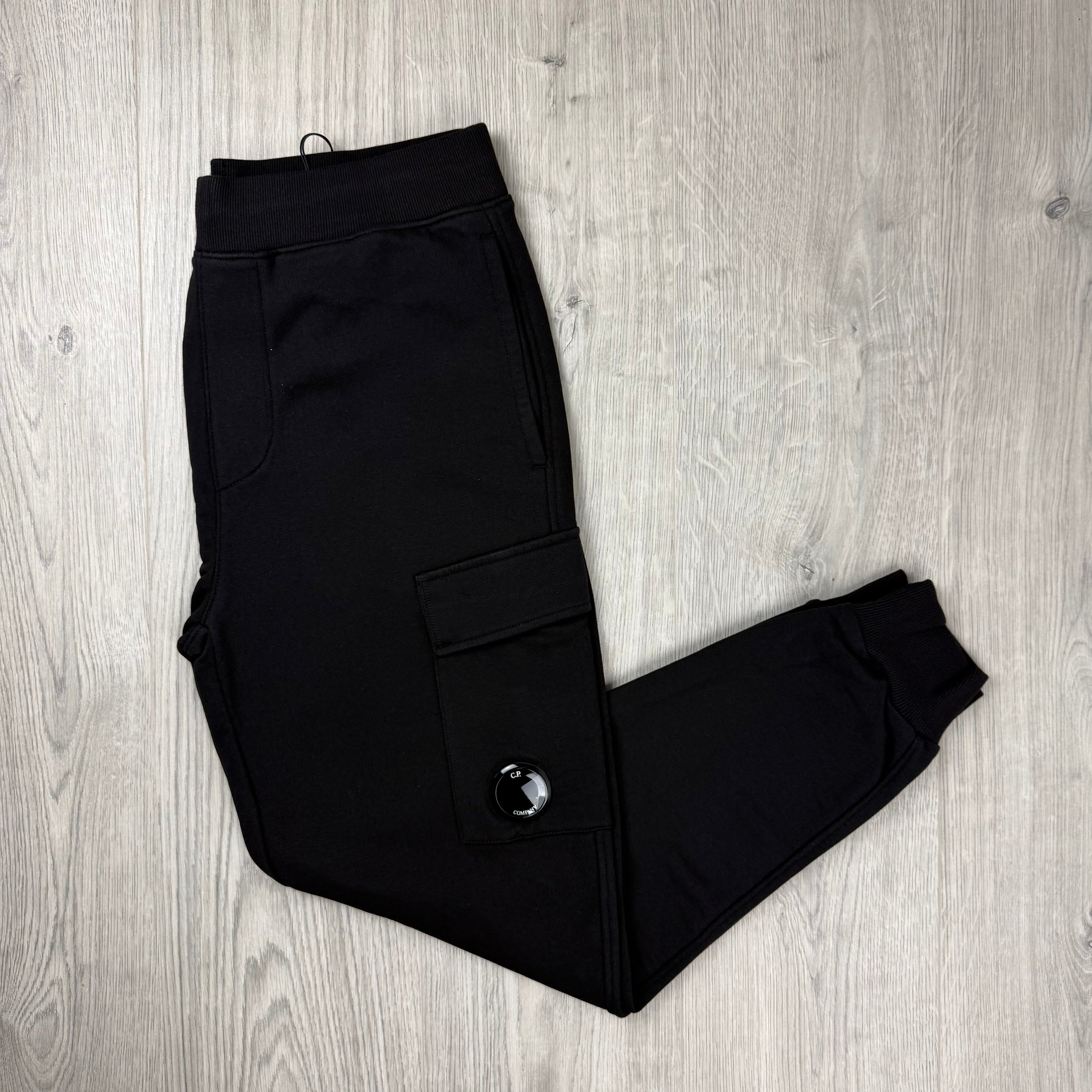 CP Company Raised Fleece Sweatpants - Black