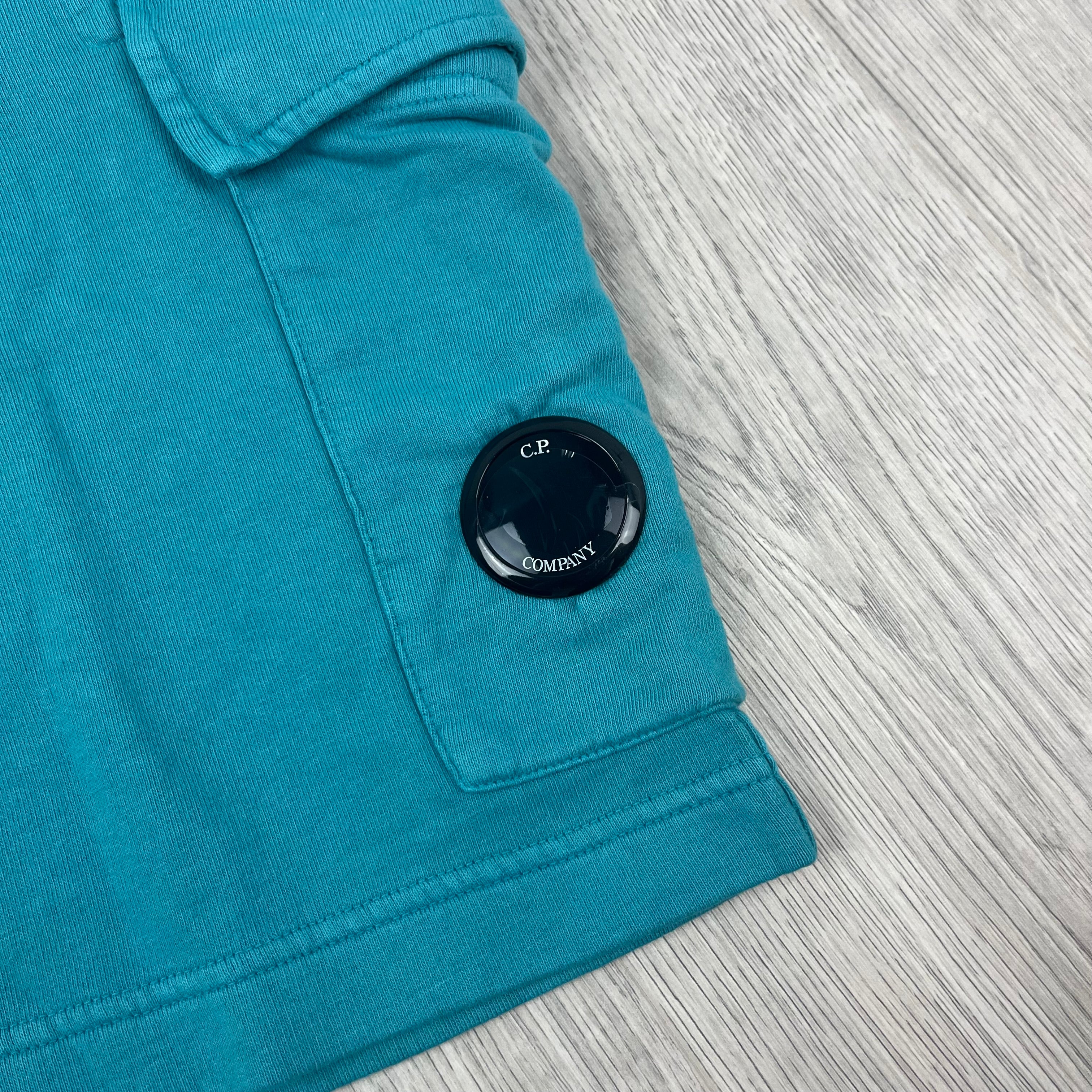 CP Company Jersey Shorts - Tile Blue