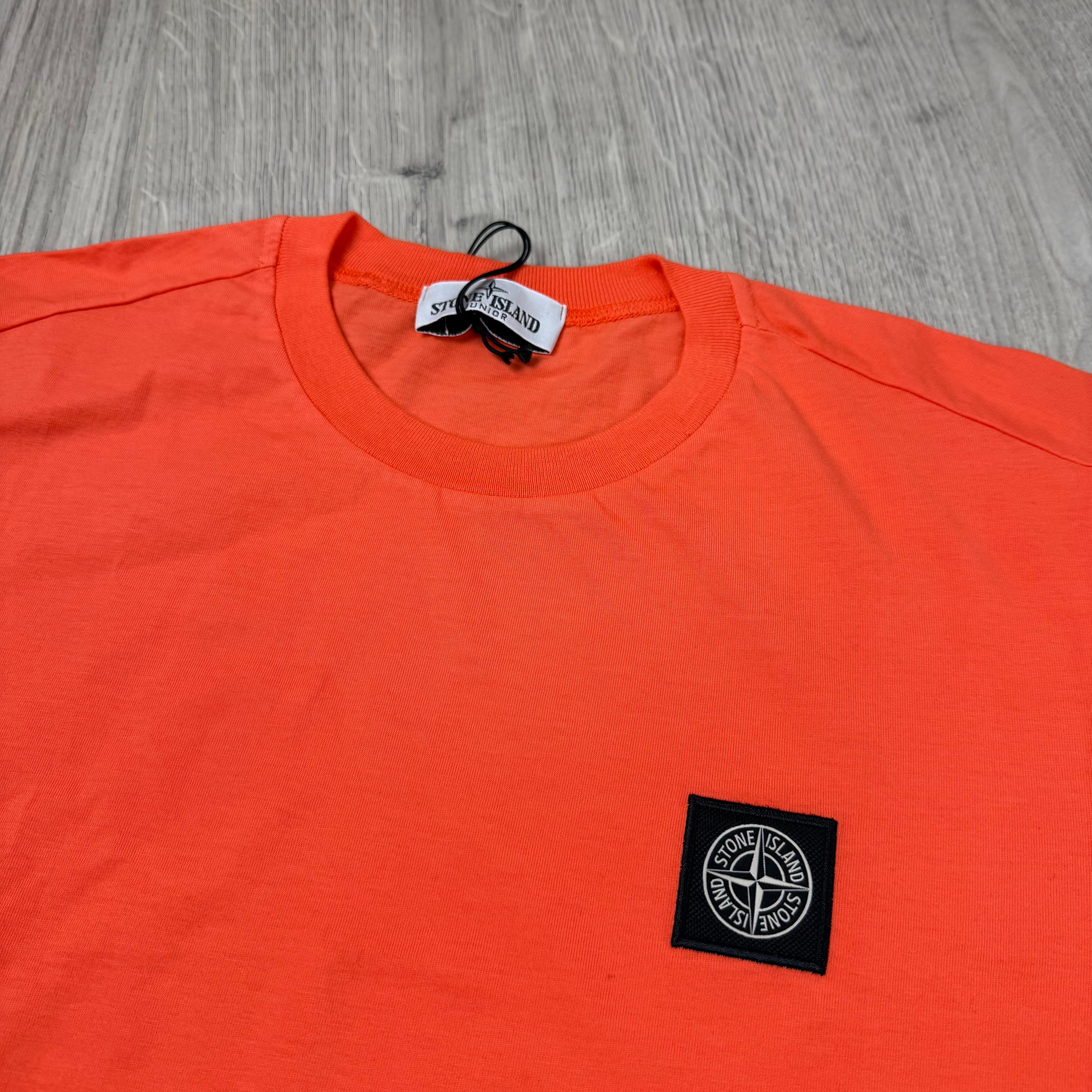 Stone Island Junior Patch T-Shirt - Orange