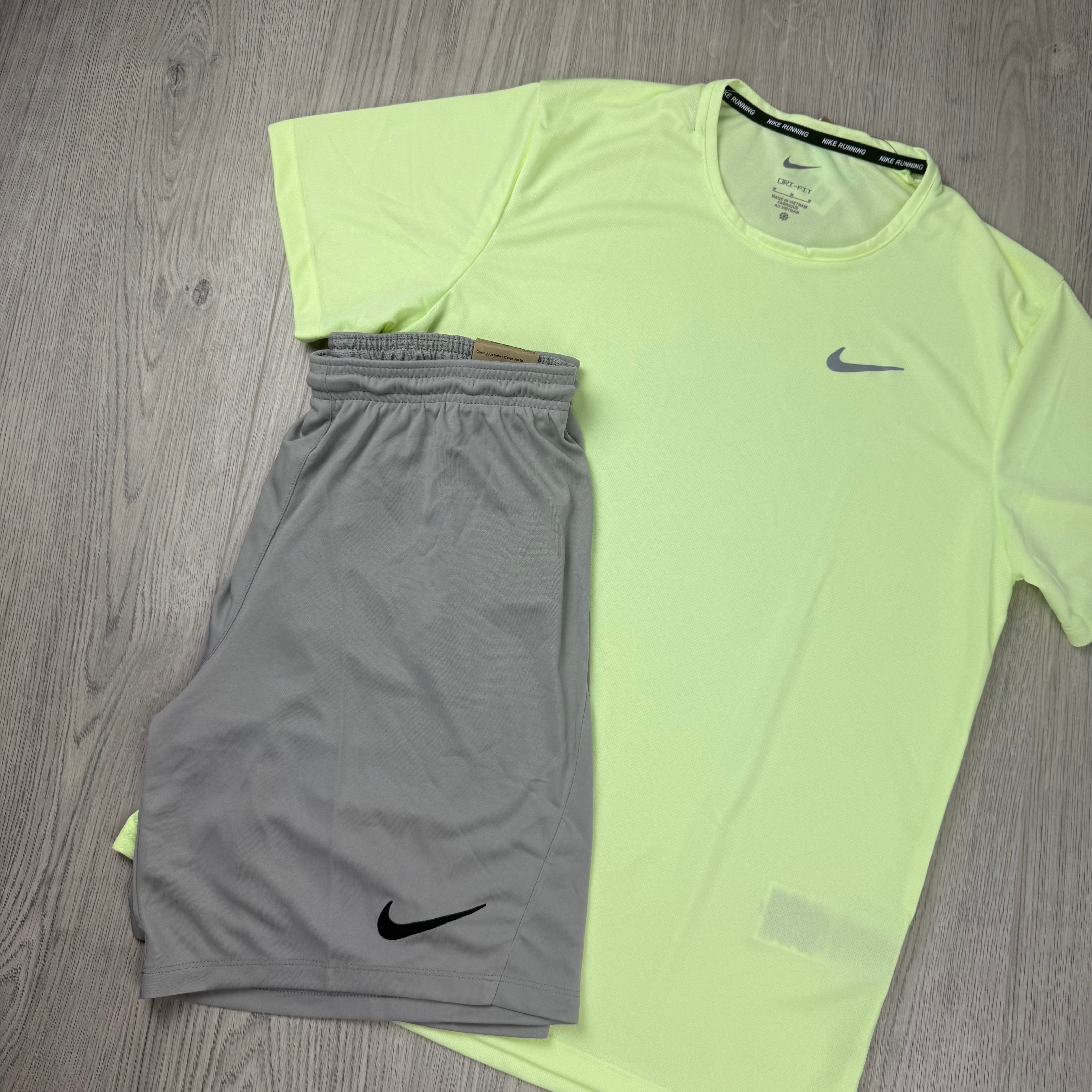 Nike 'Miler' Set - Venom/Pewter Grey