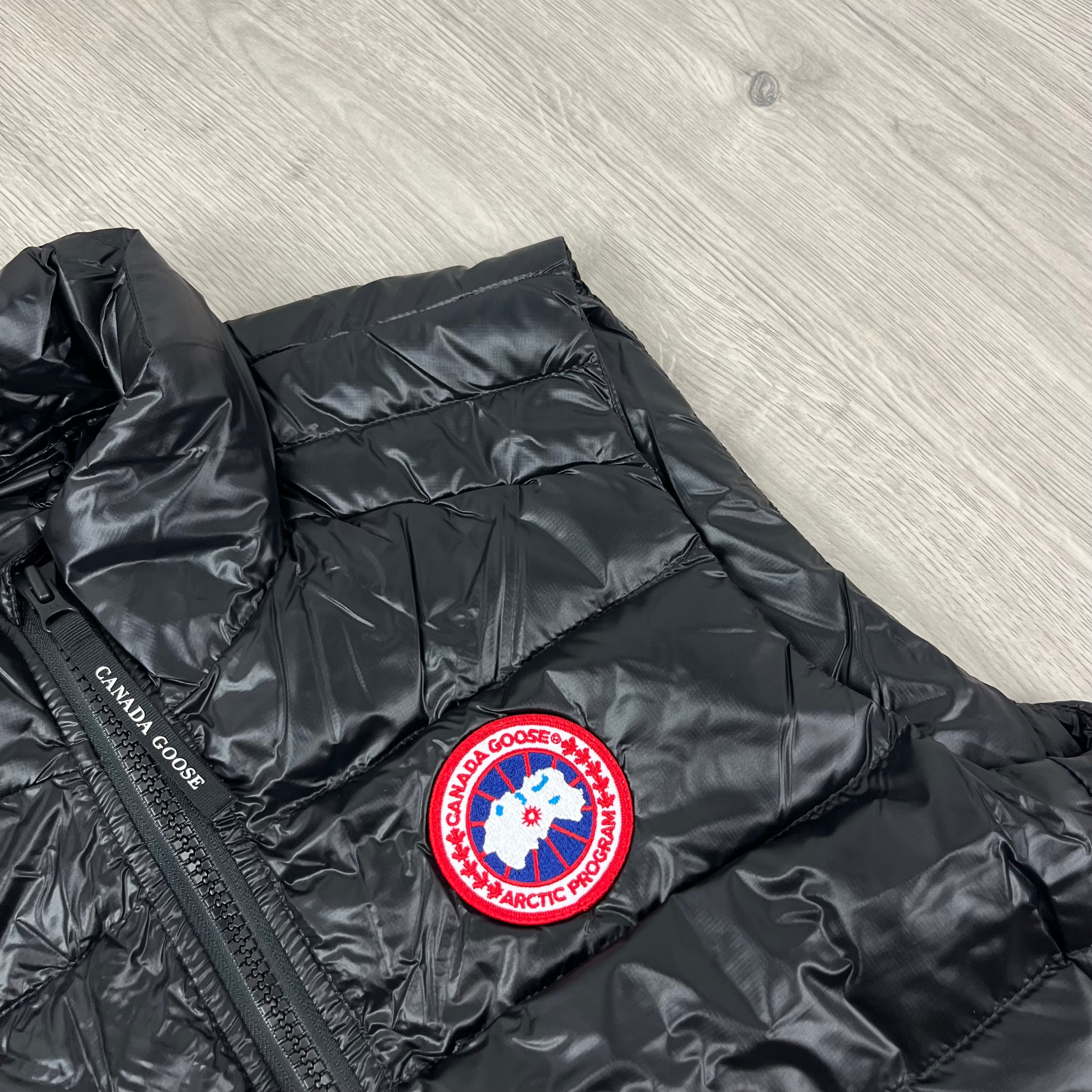 Men's Canada Goose Crofton Down Gilet in Black. On sale at Open Attire.