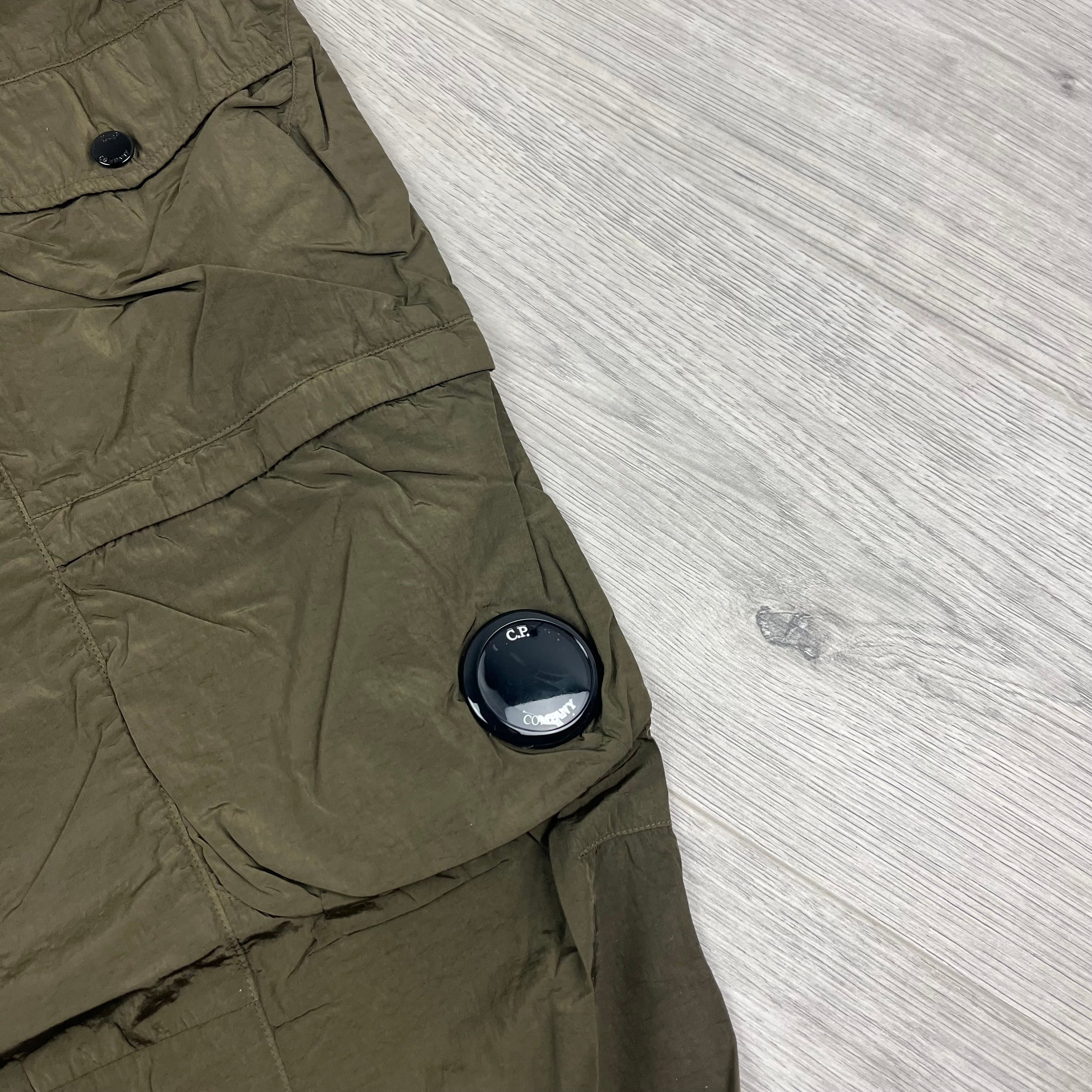 CP Company Chrome-R Cargo Trousers in Ivy Green. On sale at Open Attire.