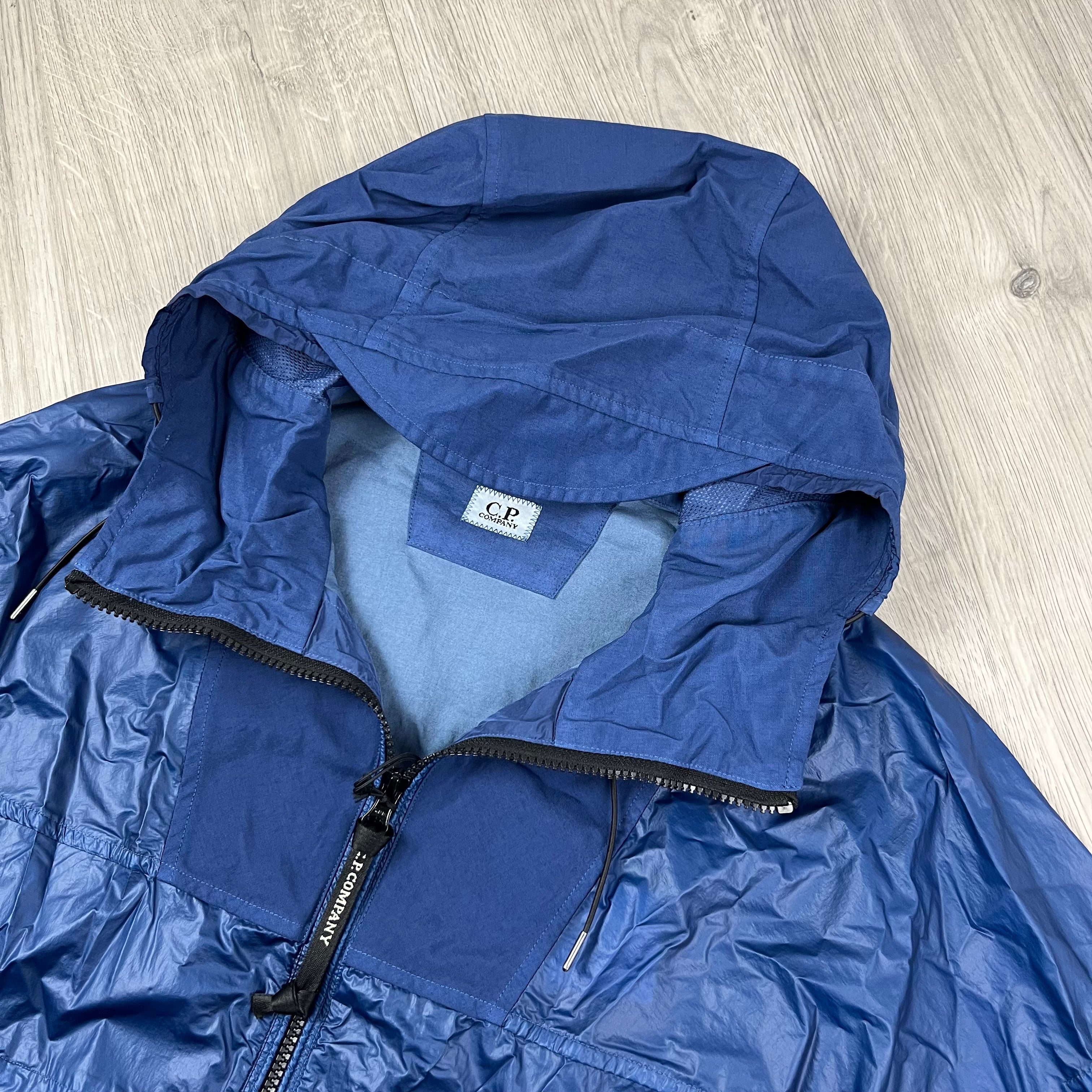 CP Company CS-II Mixed Jacket in Oceana Blue. On sale at Open Attire.