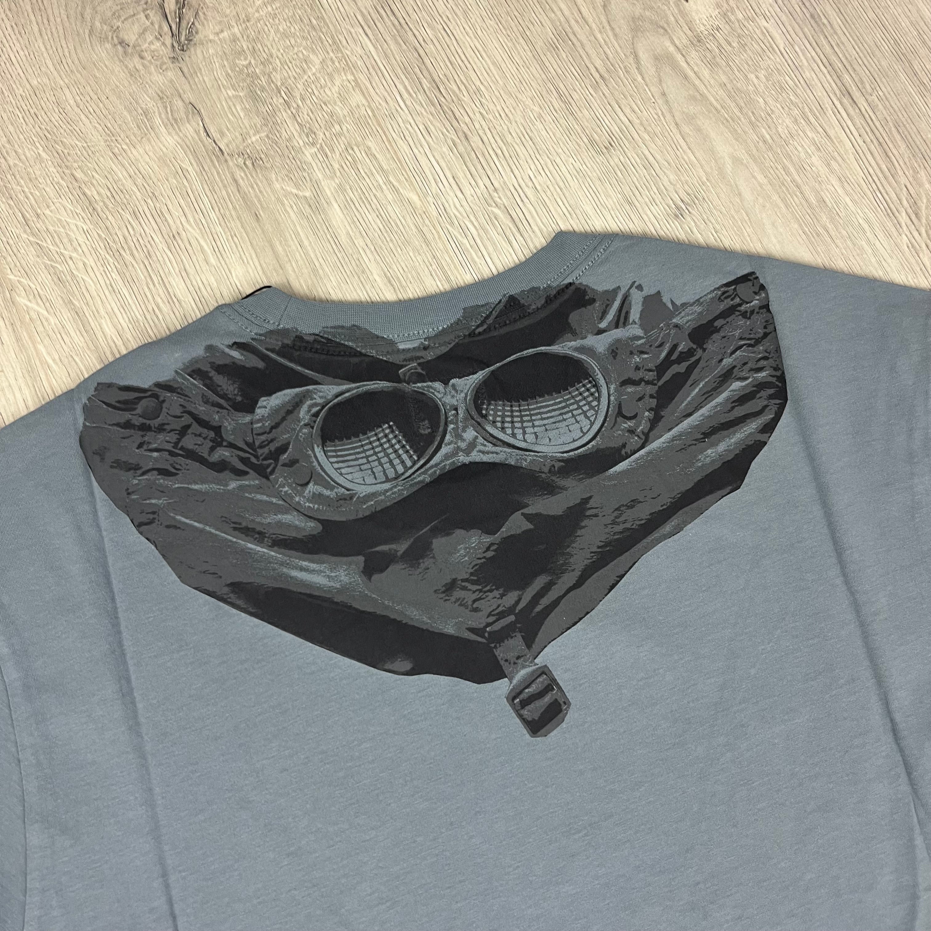 Men's CP Company Goggle T-Shirt in Stormy Weather. On sale at Open Attire.