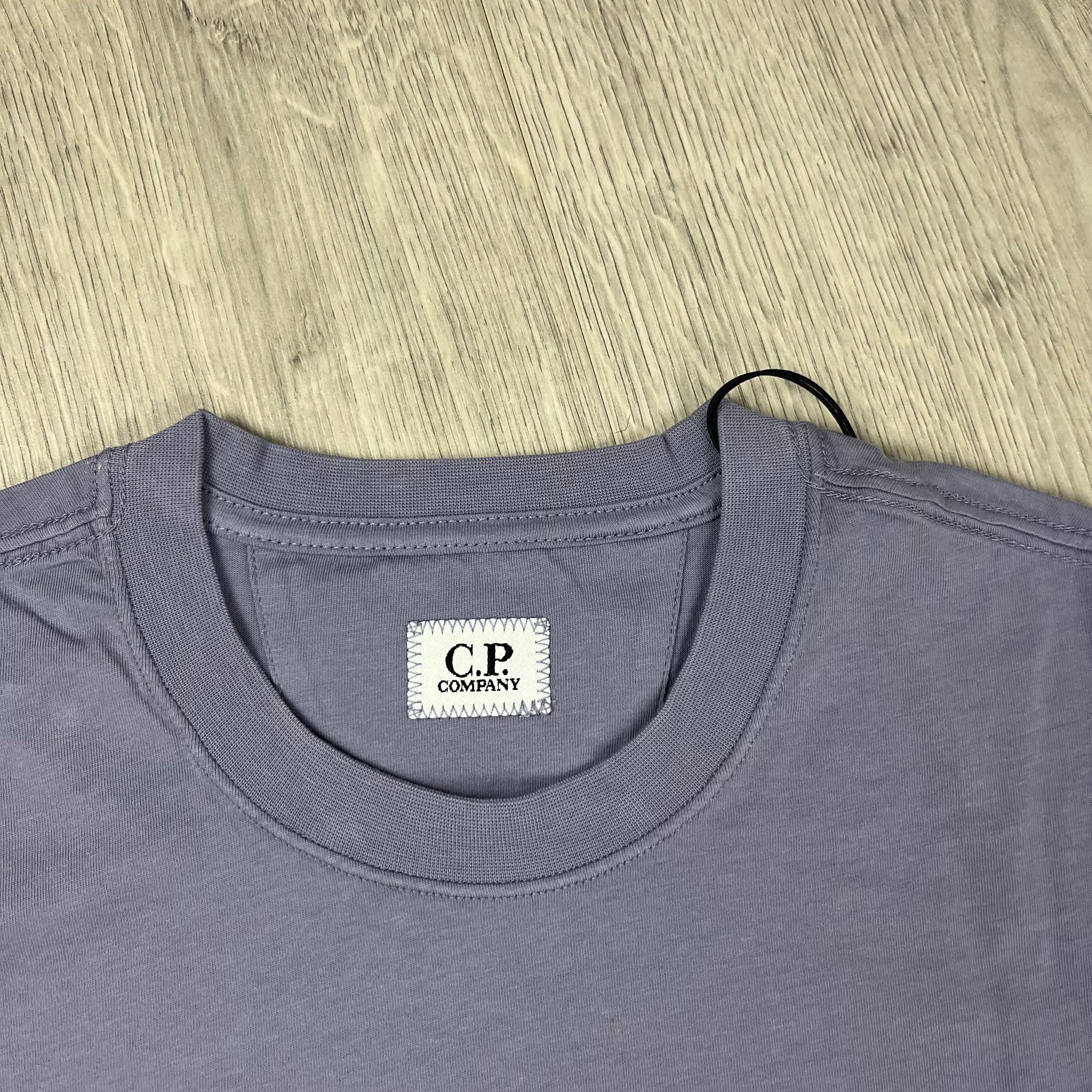 CP Company 30/1 Vertical Sailor T-Shirt in Lavender Violet. On sale at Open Attire.