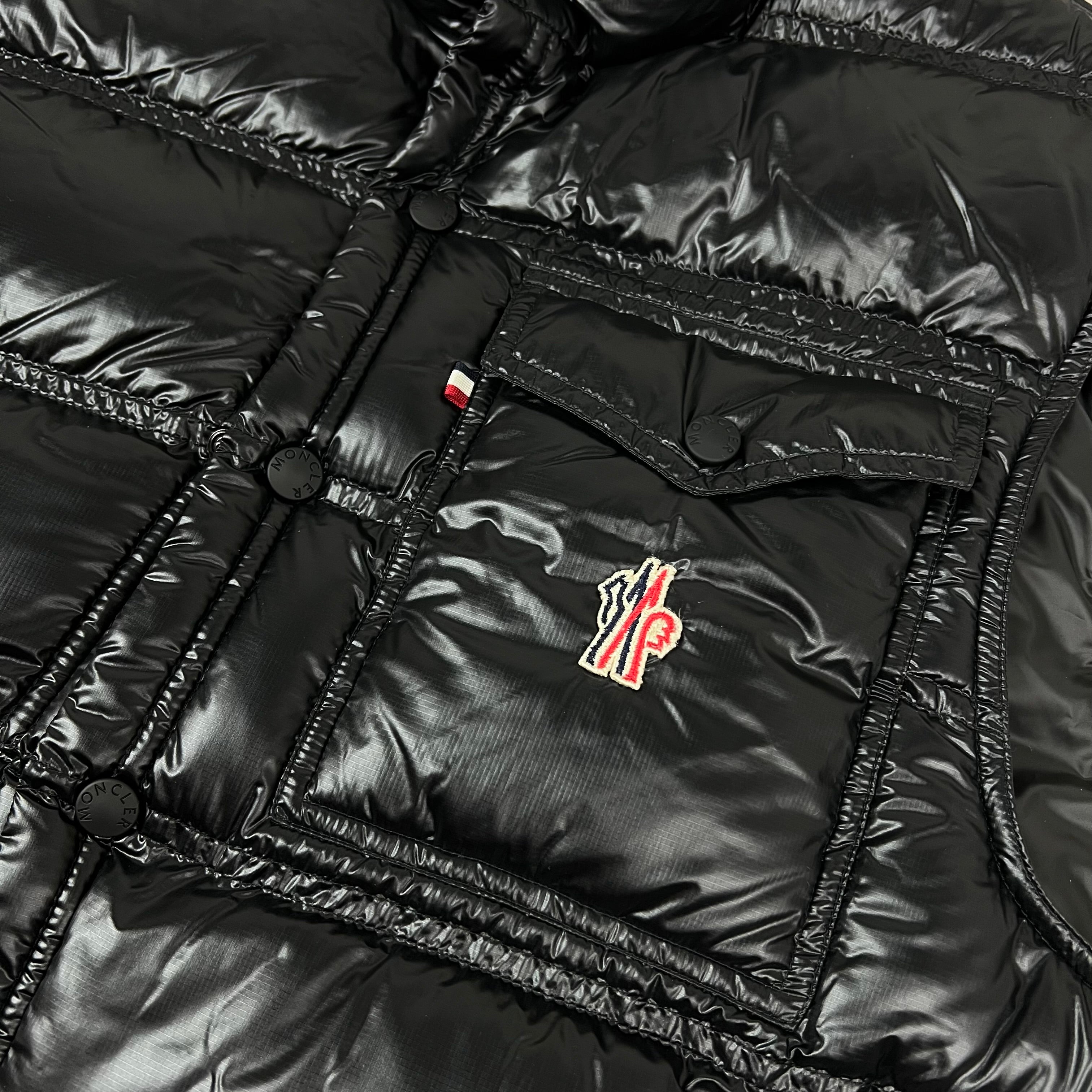Men's Moncler Grenoble Nantu Gilet in Black. On sale at Open Attire.