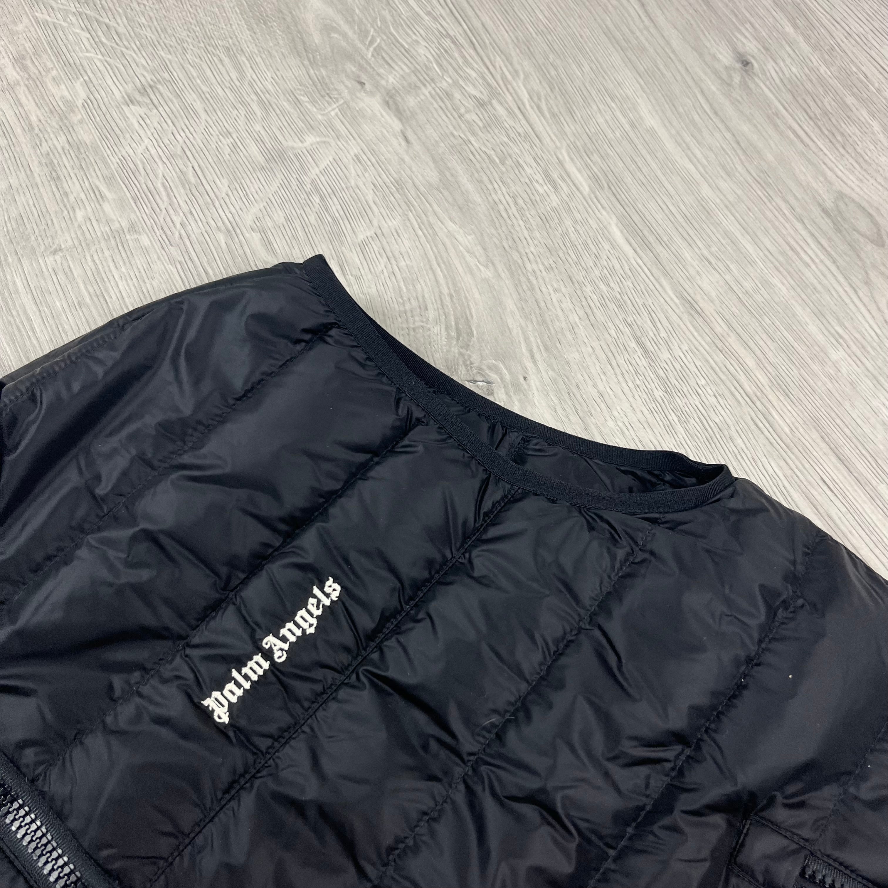Palm Angels Down Gilet in Black. On sale at Open Attire.