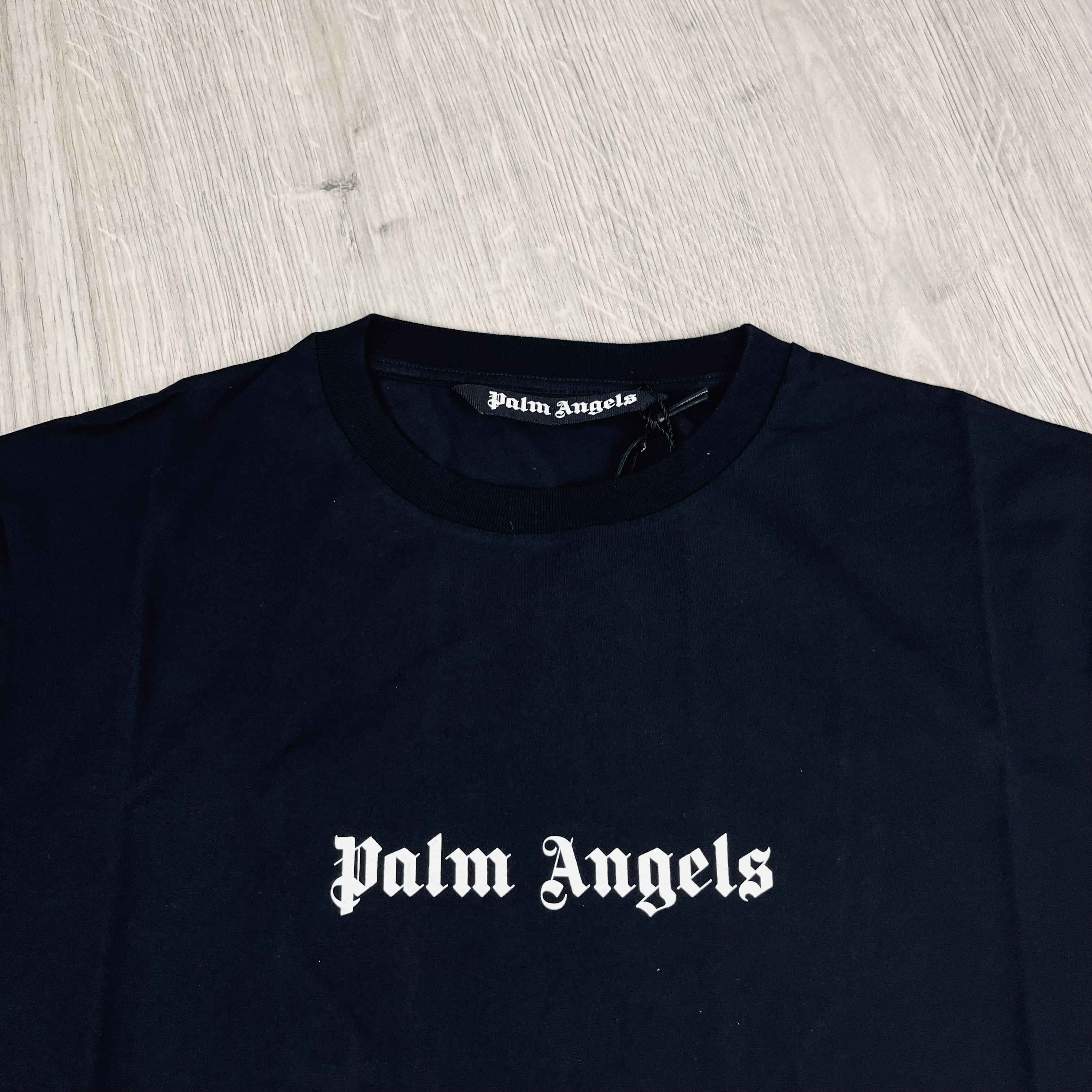 Palm Angels Printed T-Shirt in Black. On sale at Open Attire.