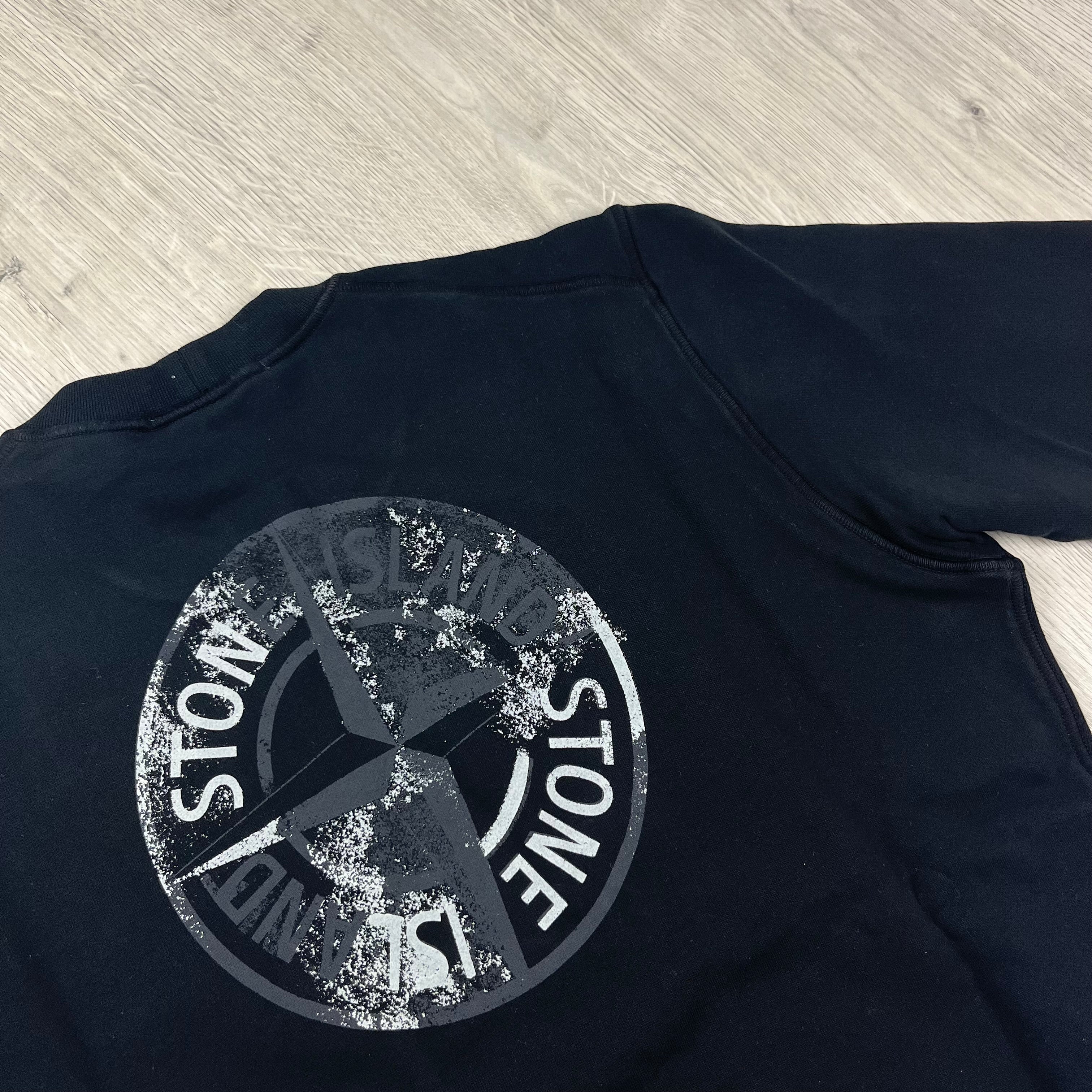 Stone Island 'Institutional Five' Sweatshirt in Black. On sale at Open Attire.