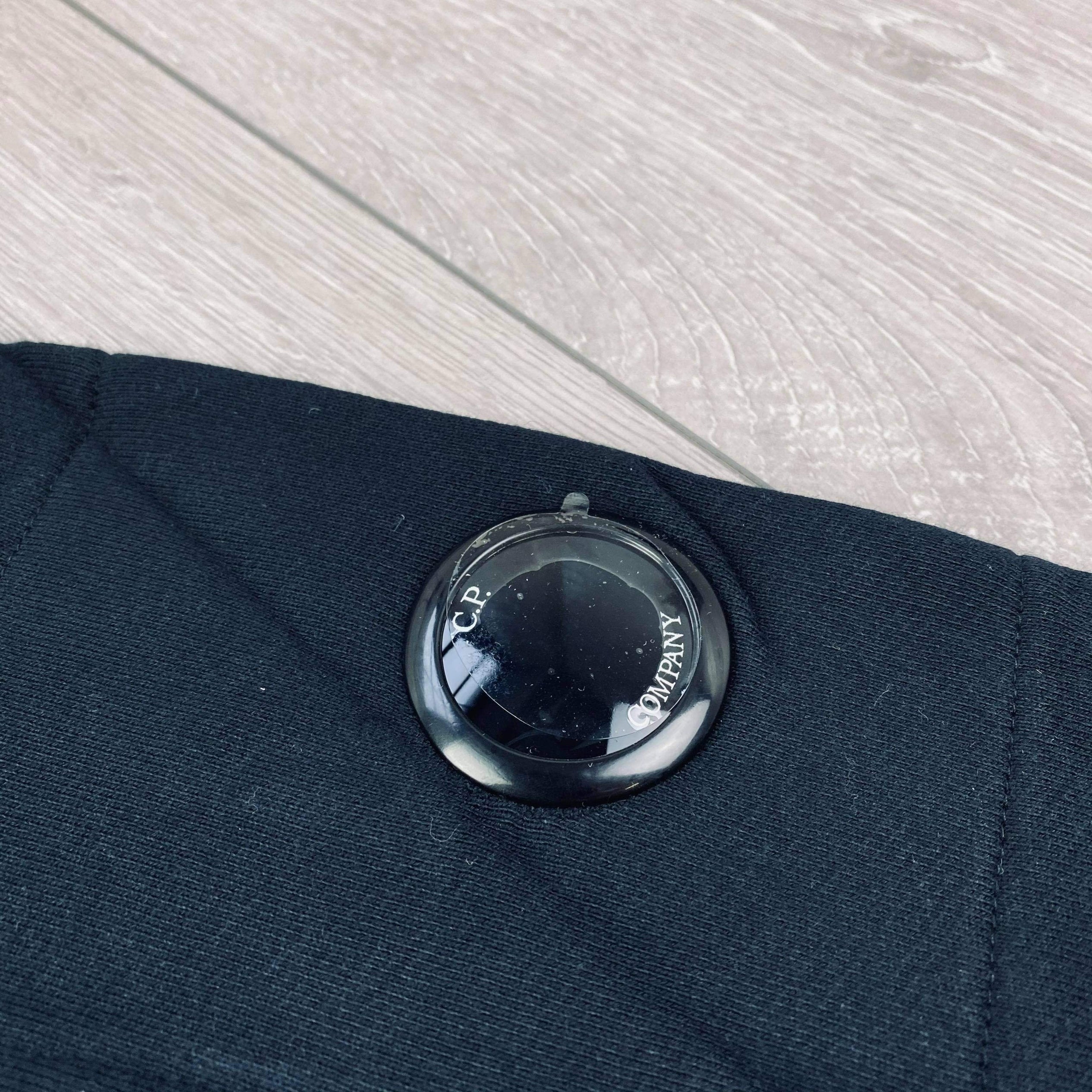 CP Company Raised Fleece Hoodie in Black. On sale at Open Attire.