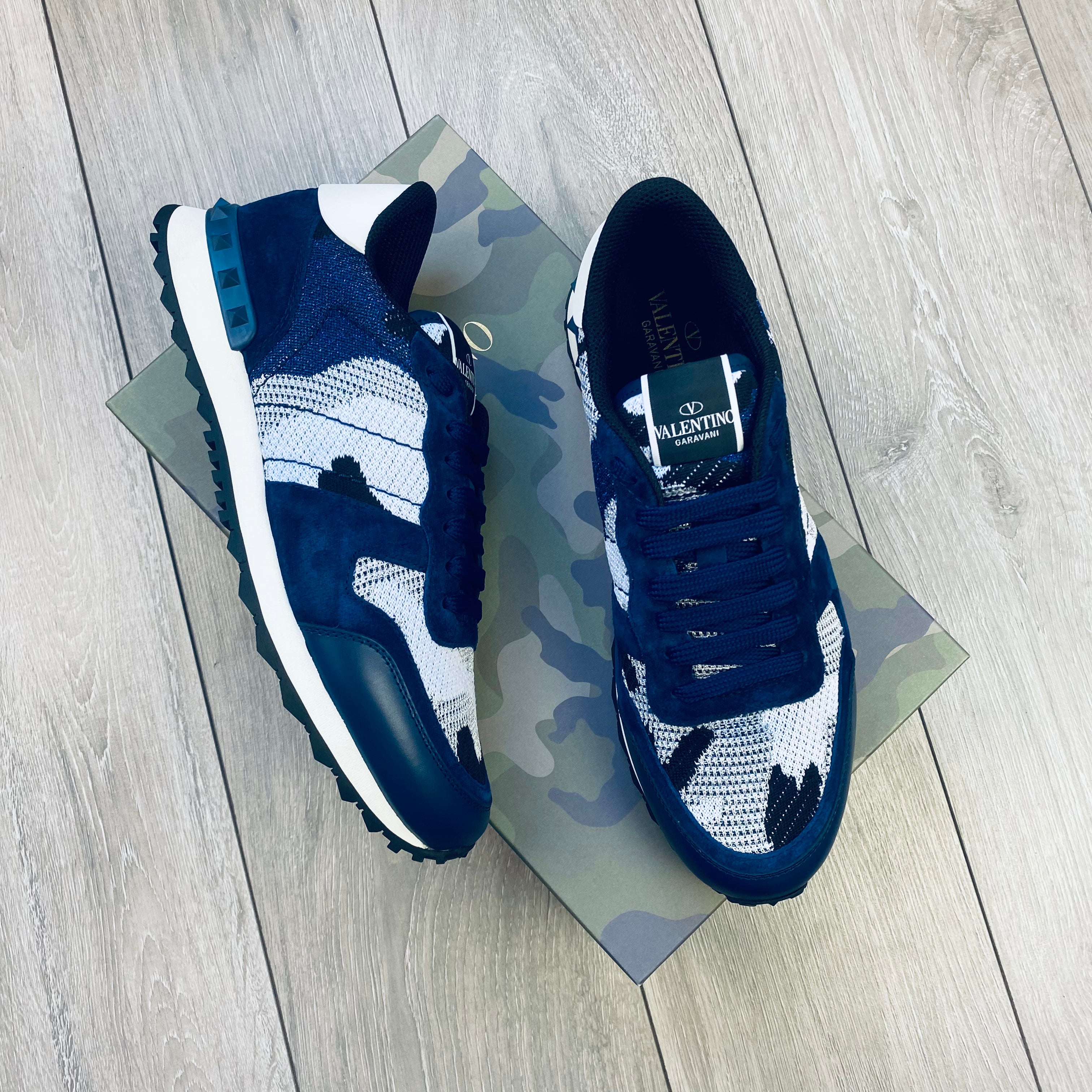 Valentino Rockrunner Sneakers - Navy