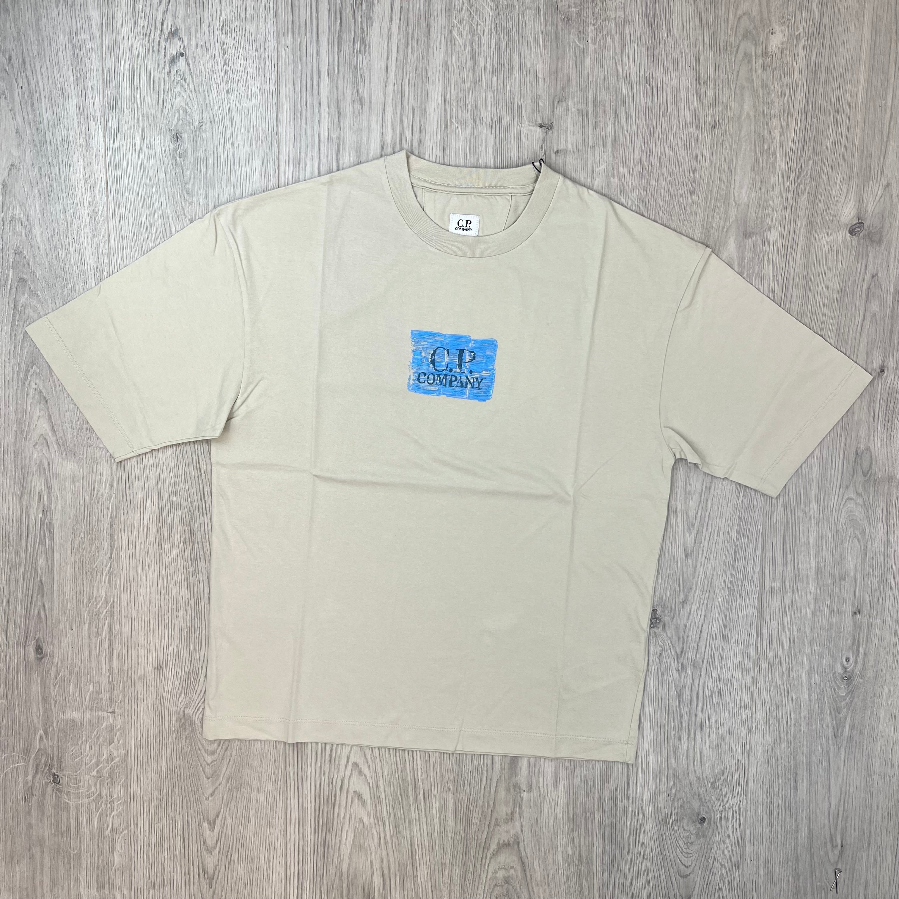 CP Company Logo T-Shirt - Silver Birch