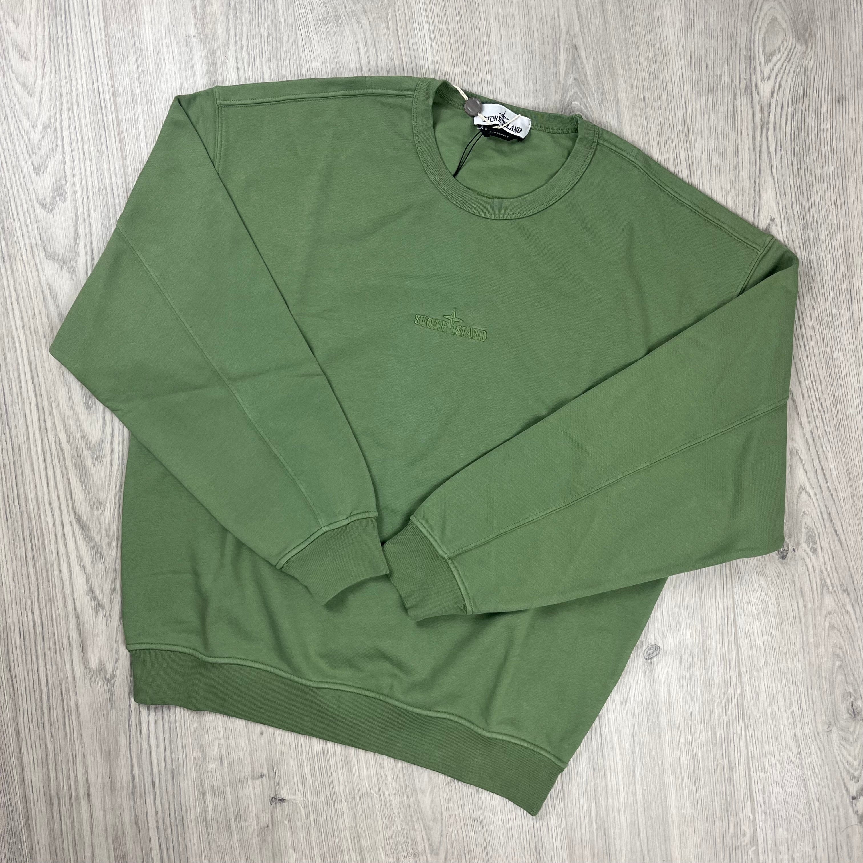 Stone Island Dyed Sweatshirt - Sage Green