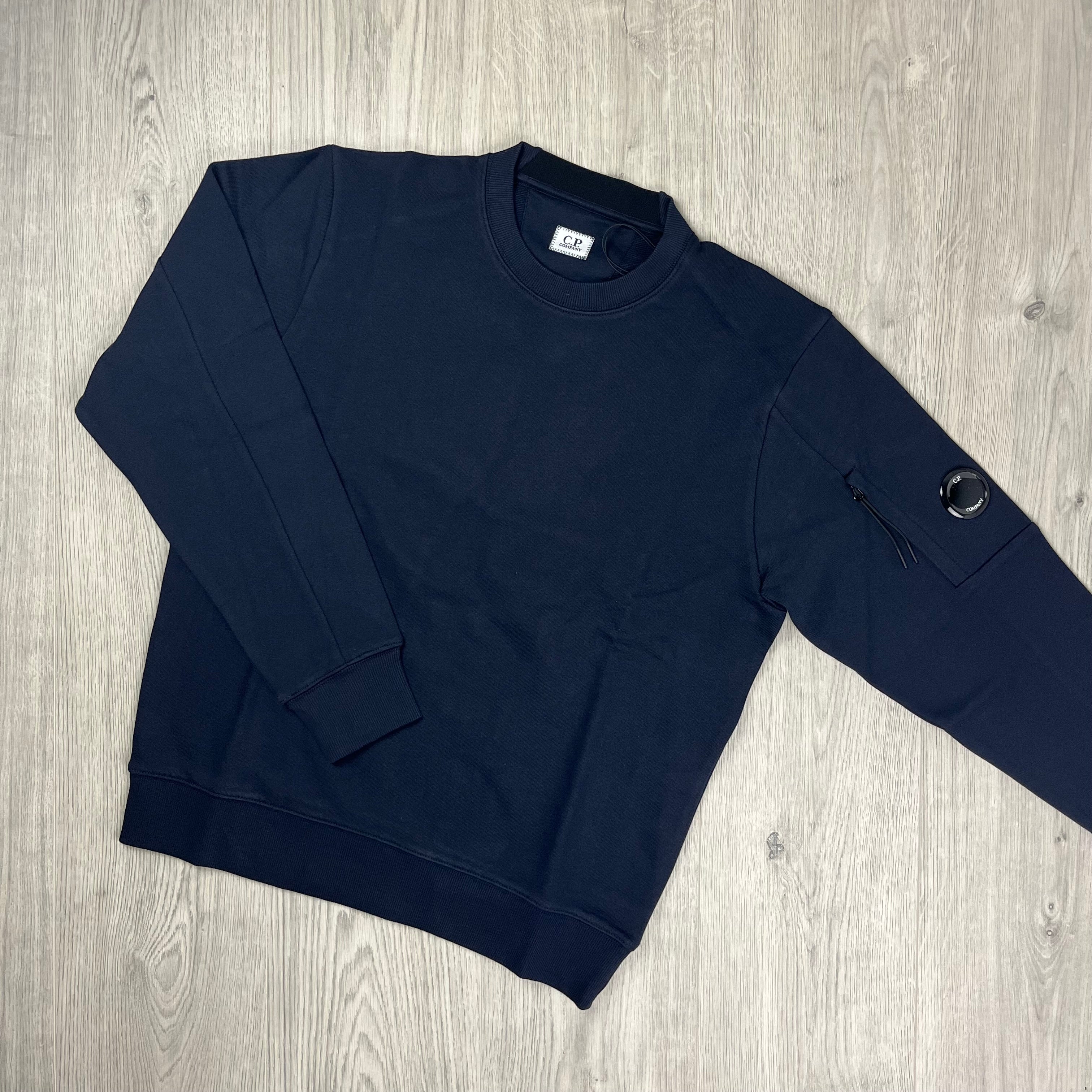 CP Company Raised Fleece Sweatshirt - Navy