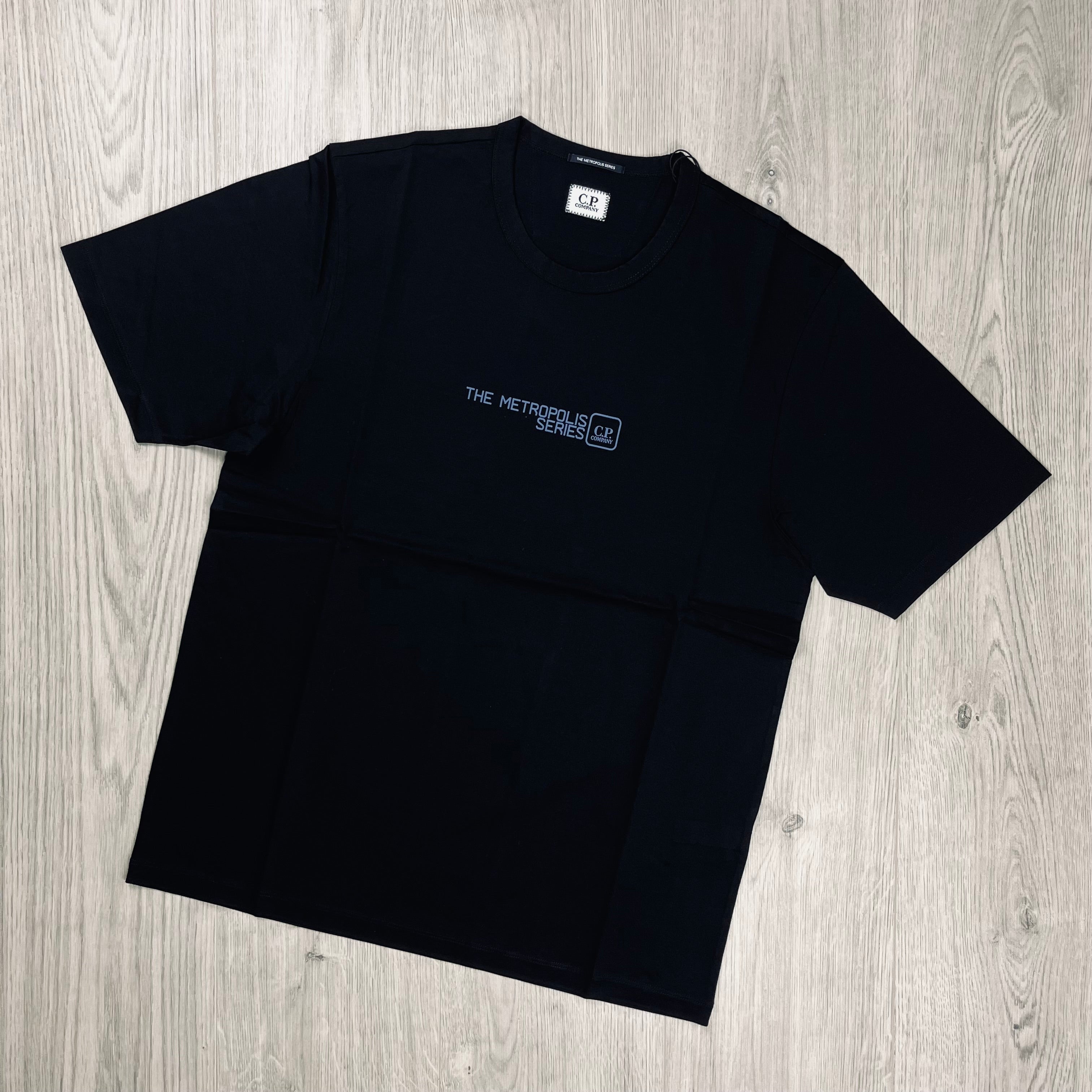 CP Company Metropolis T-shirt in Black. On sale at Open Attire.