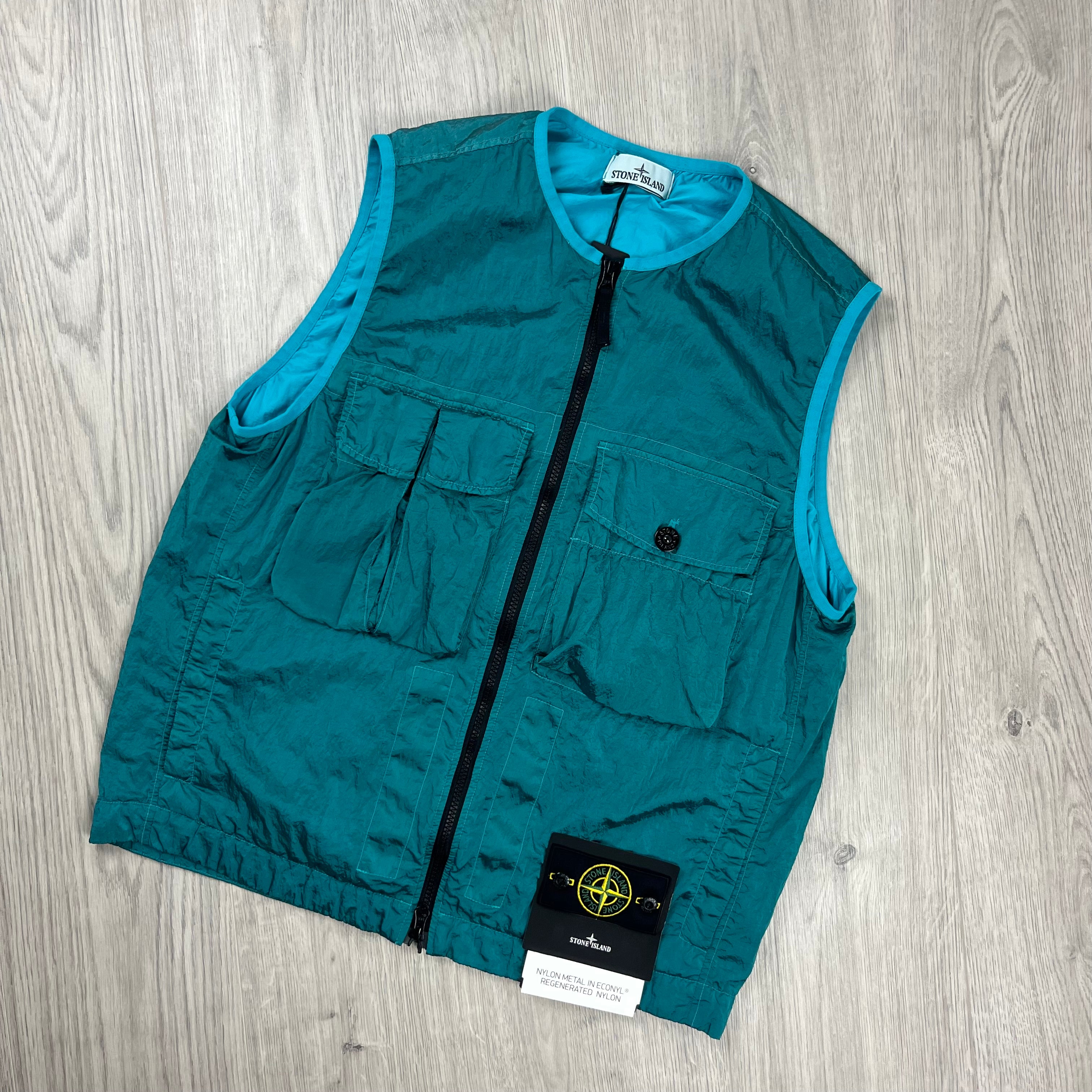 Stone Island Nylon Gilet - Teal