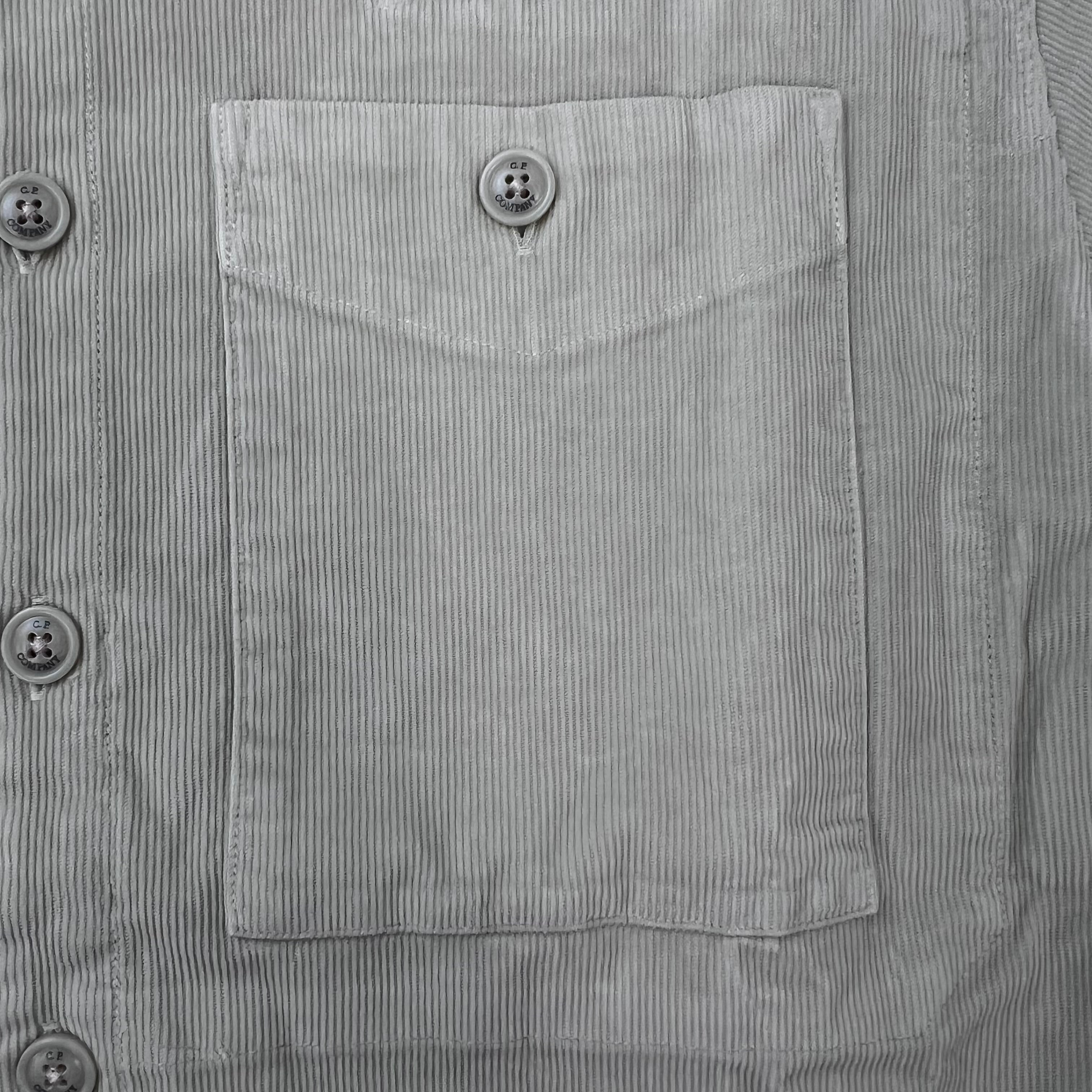 CP Company Corduroy Overshirt - Silver Birch