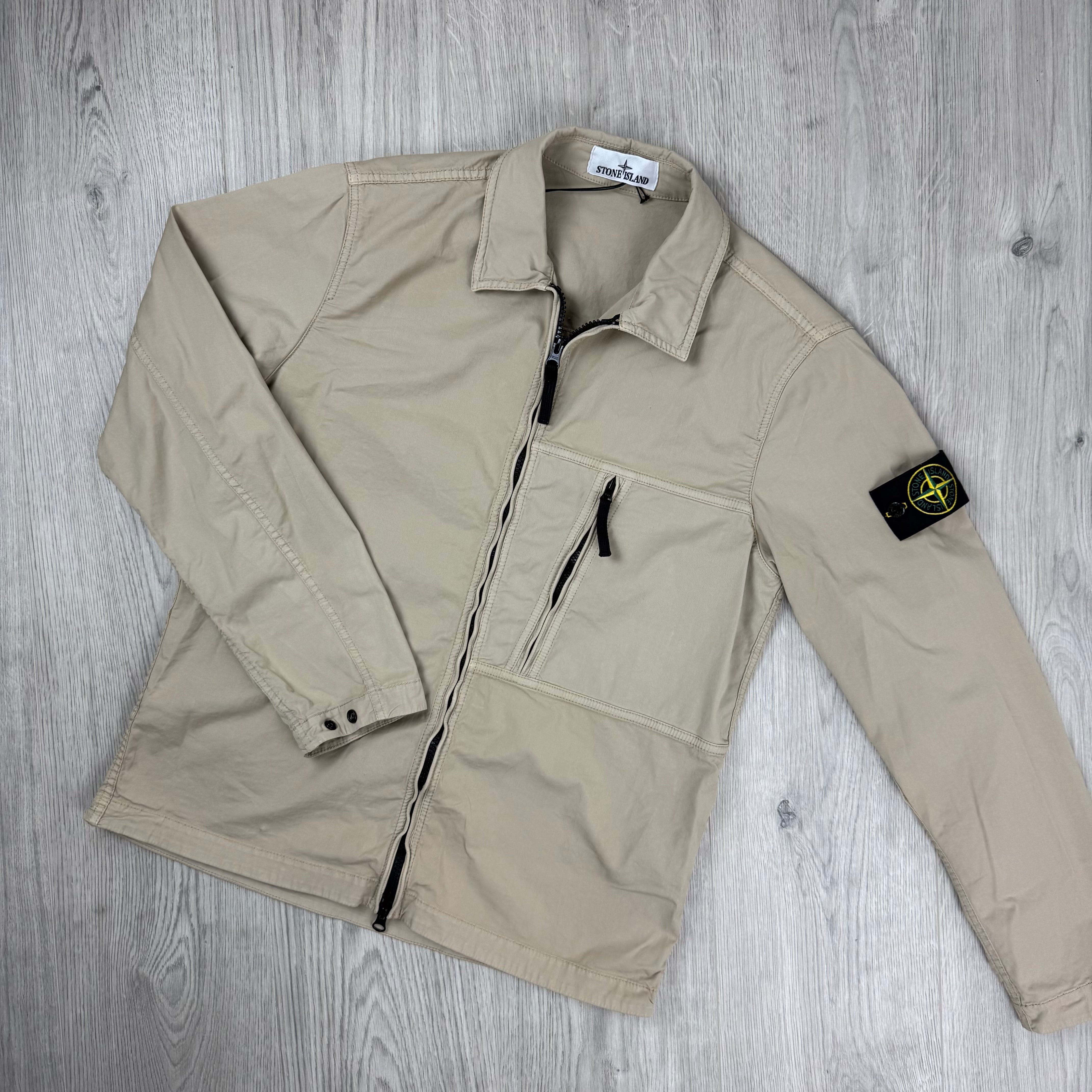 Stone Island Zip Overshirt - Desert