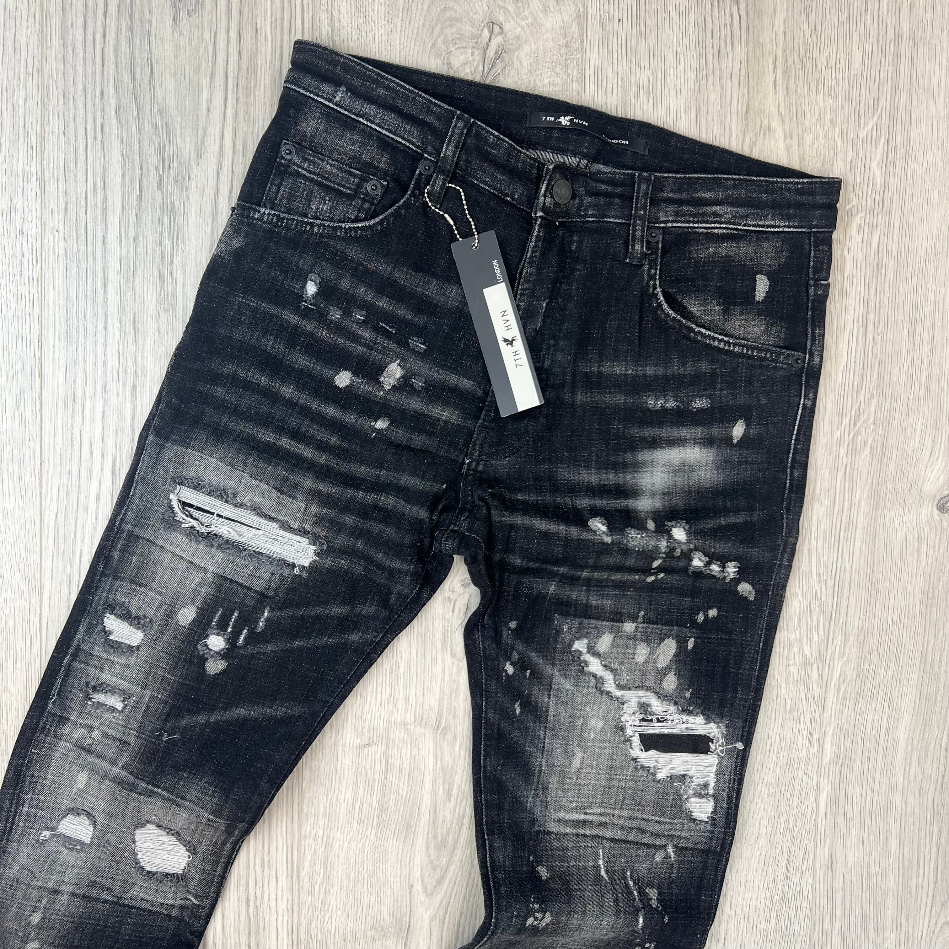 7TH HVN Slim Jeans - Black