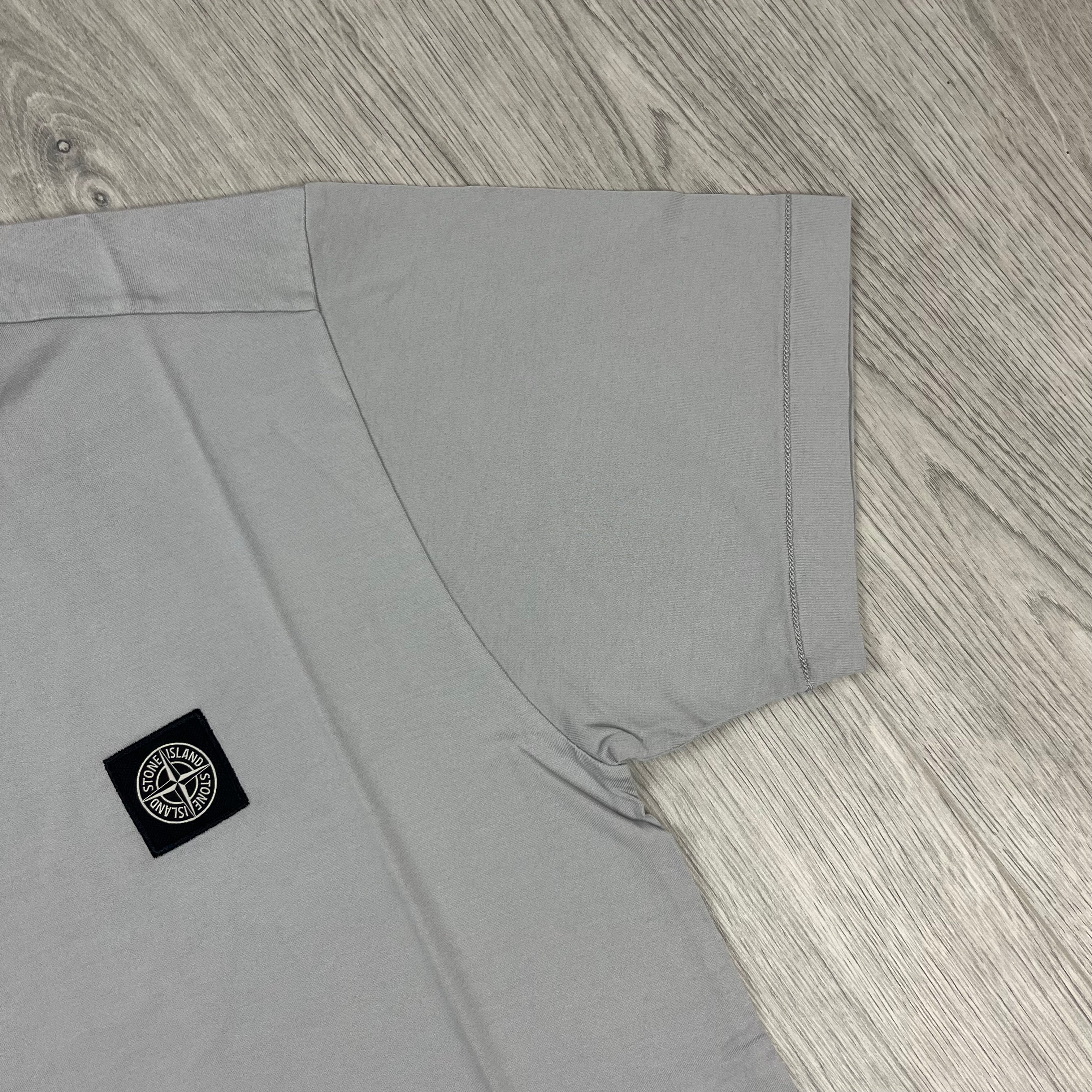 Stone Island Patch T-shirt in Grey. On sale at Open Attire.