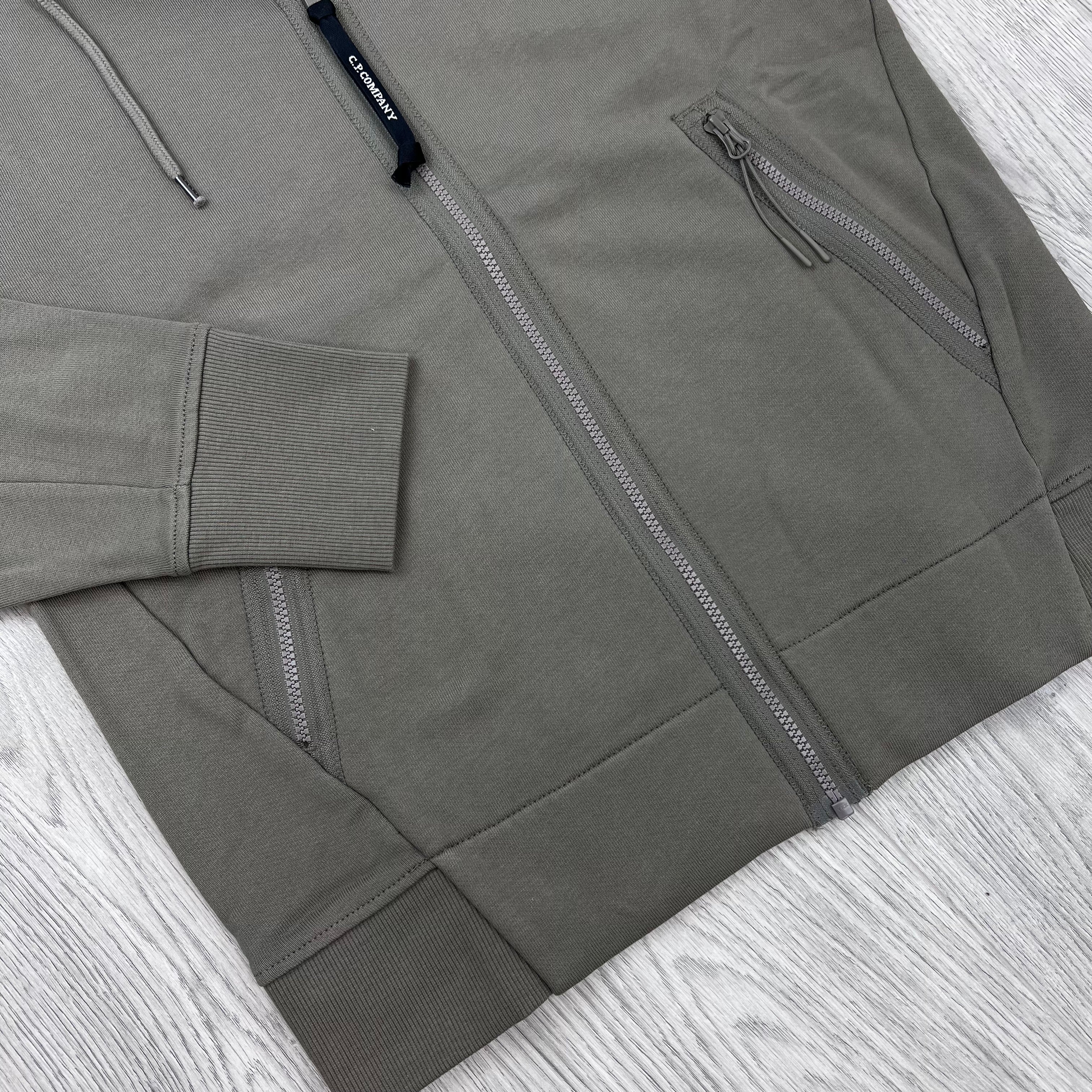CP Company Raised Fleece Zip Hoodie - Fallen Rock