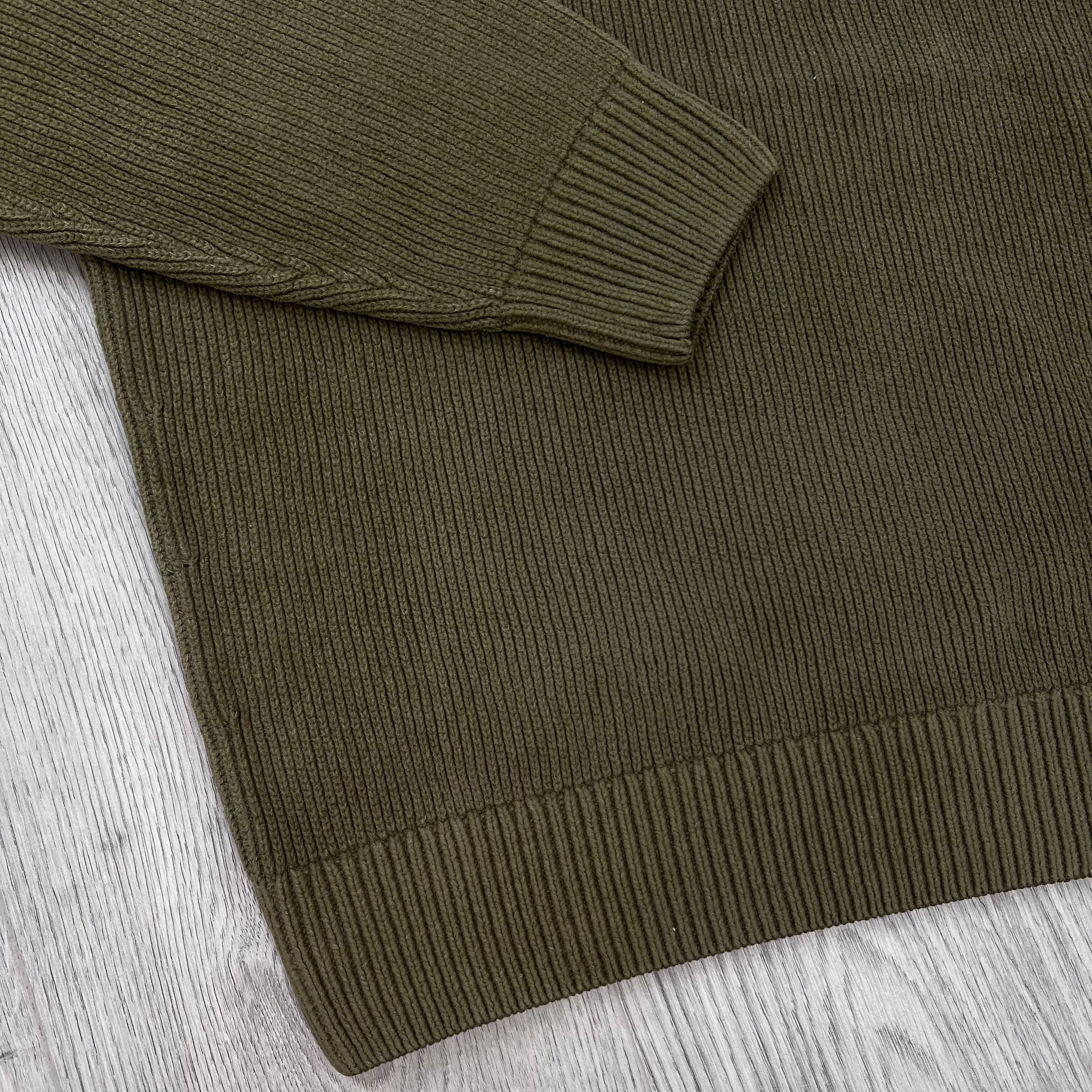 CP Company Chenille Knit Polo - Ermine