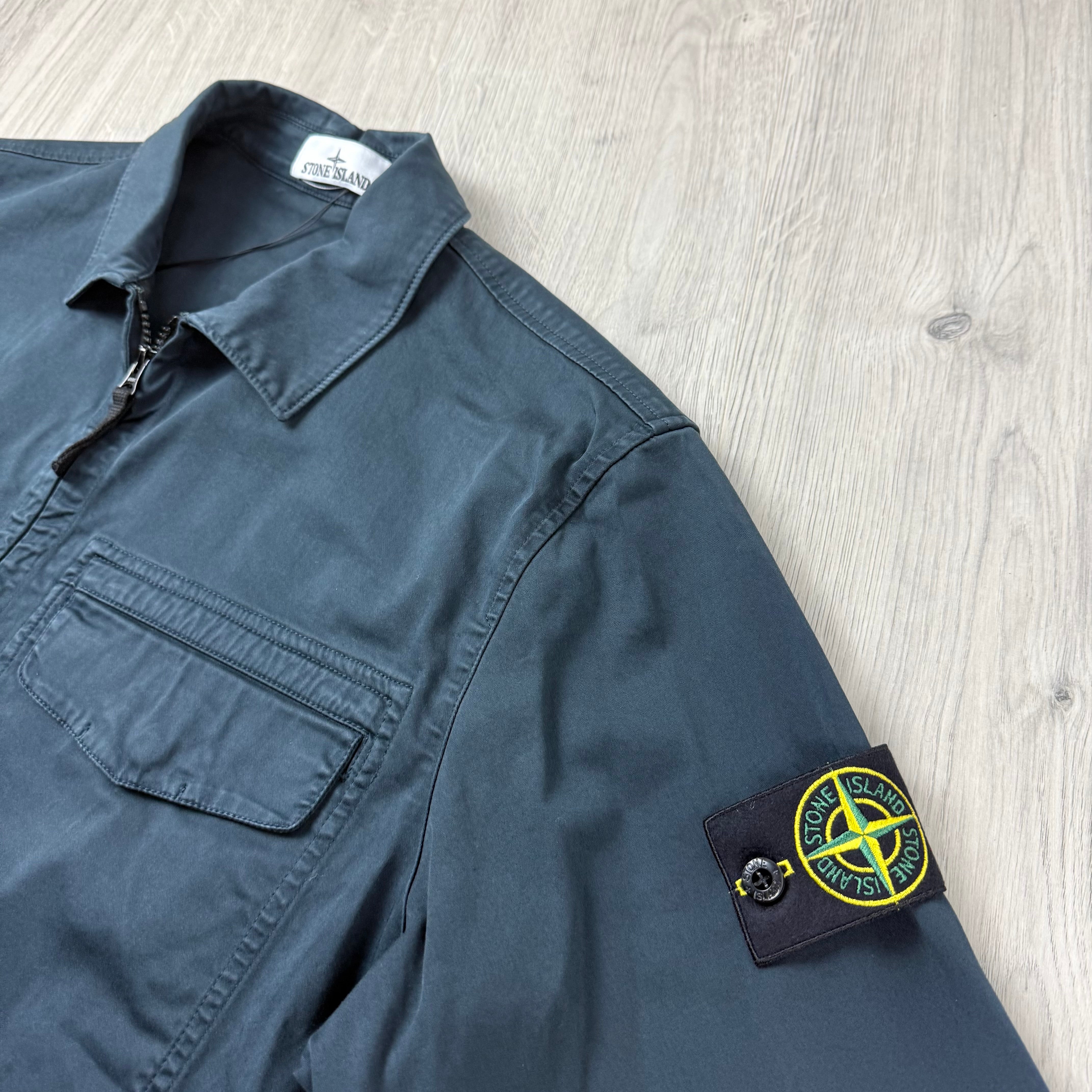 Stone Island Zip Overshirt - Navy