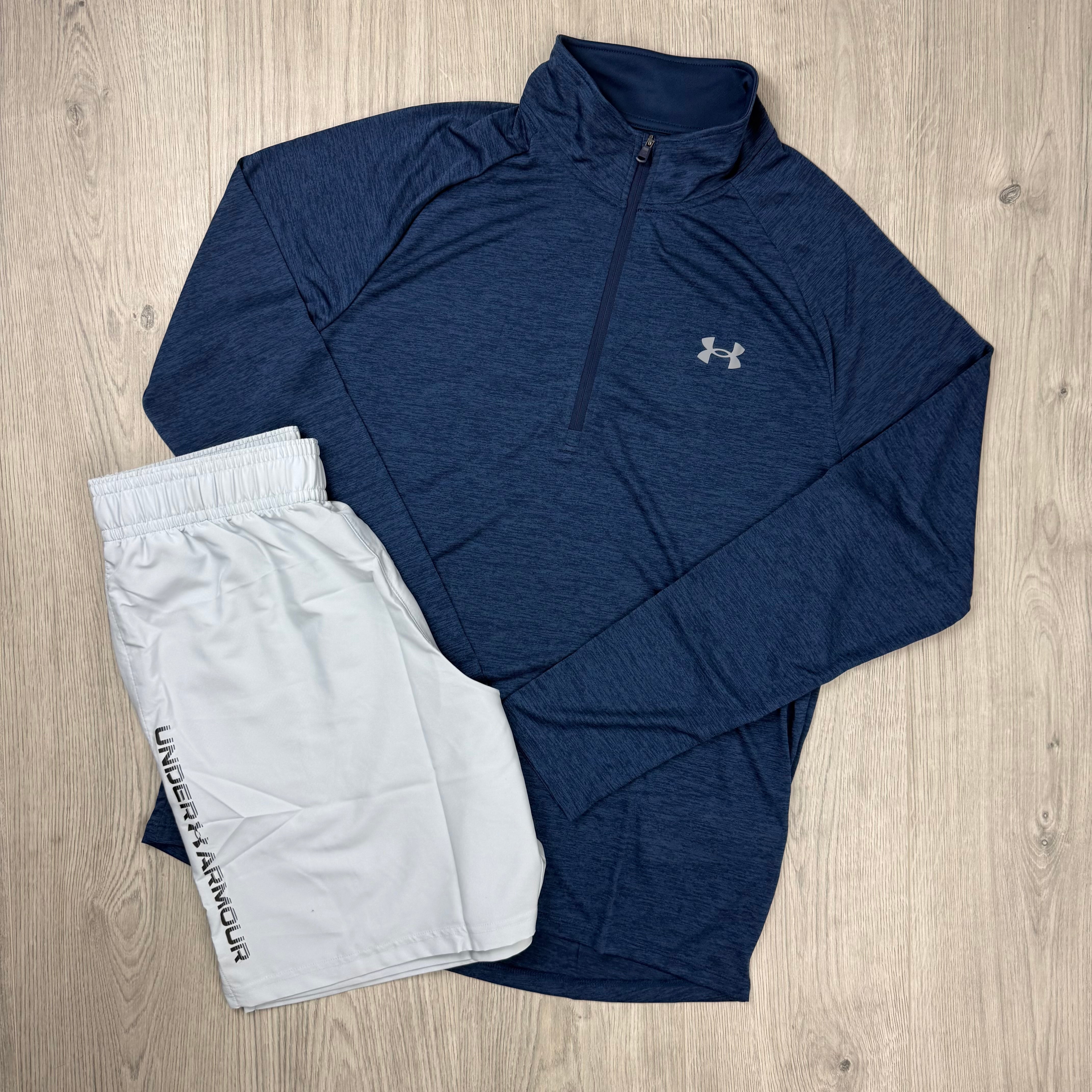Under Armour Set - Steel Blue/Halo Grey