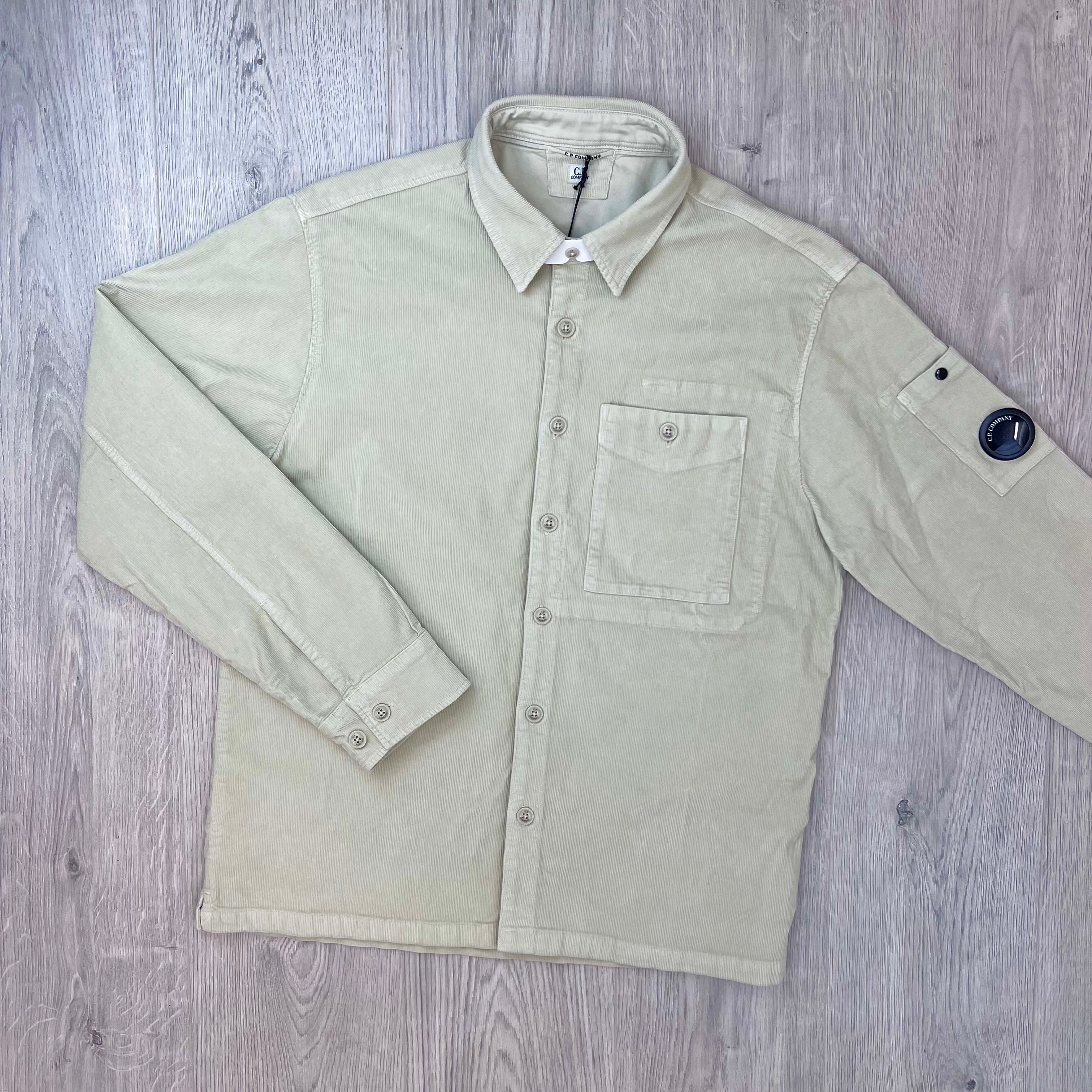 CP Company Corduroy Overshirt - Silver Birch