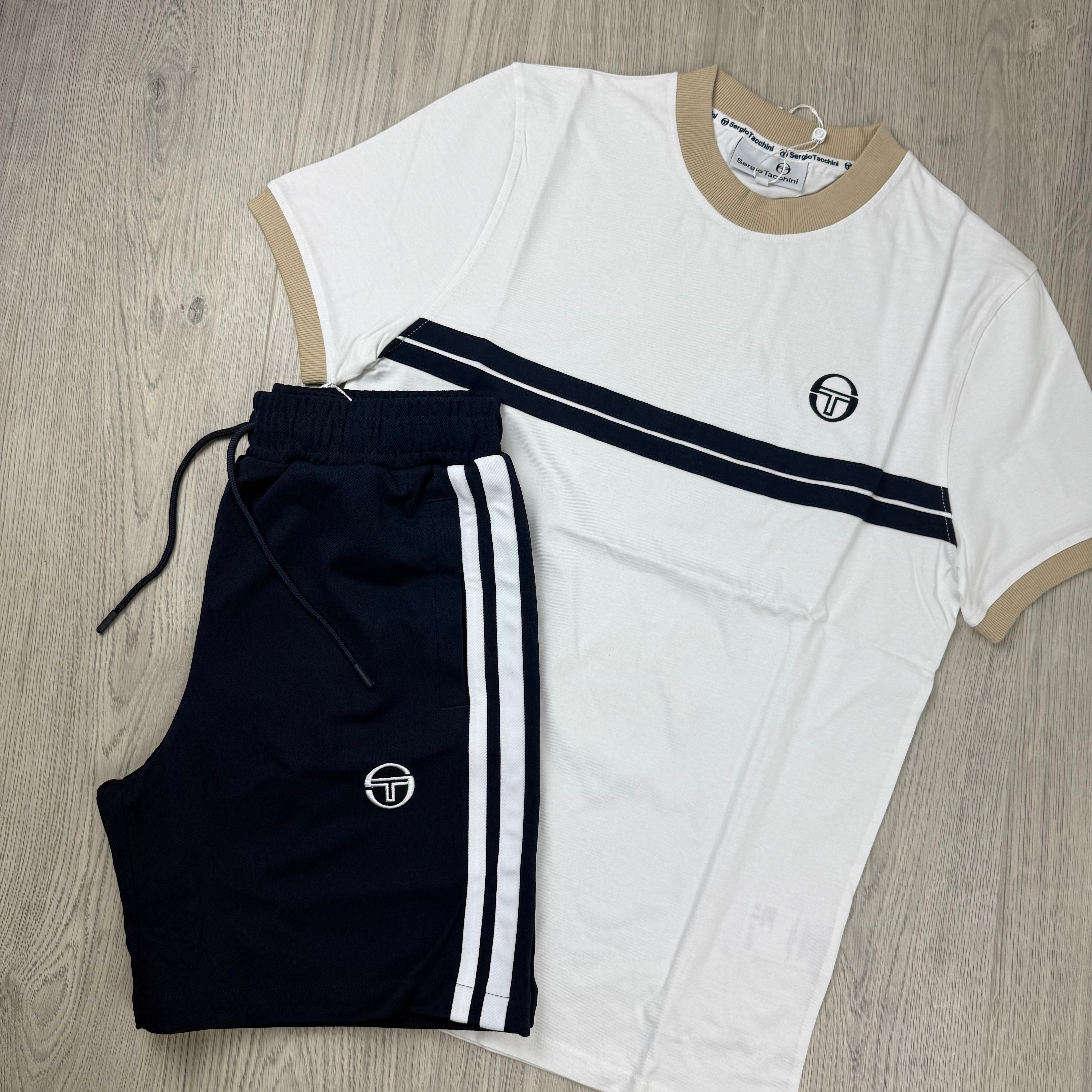 Sergio Tacchini 'Supermac' Set - White/Maritime Blue