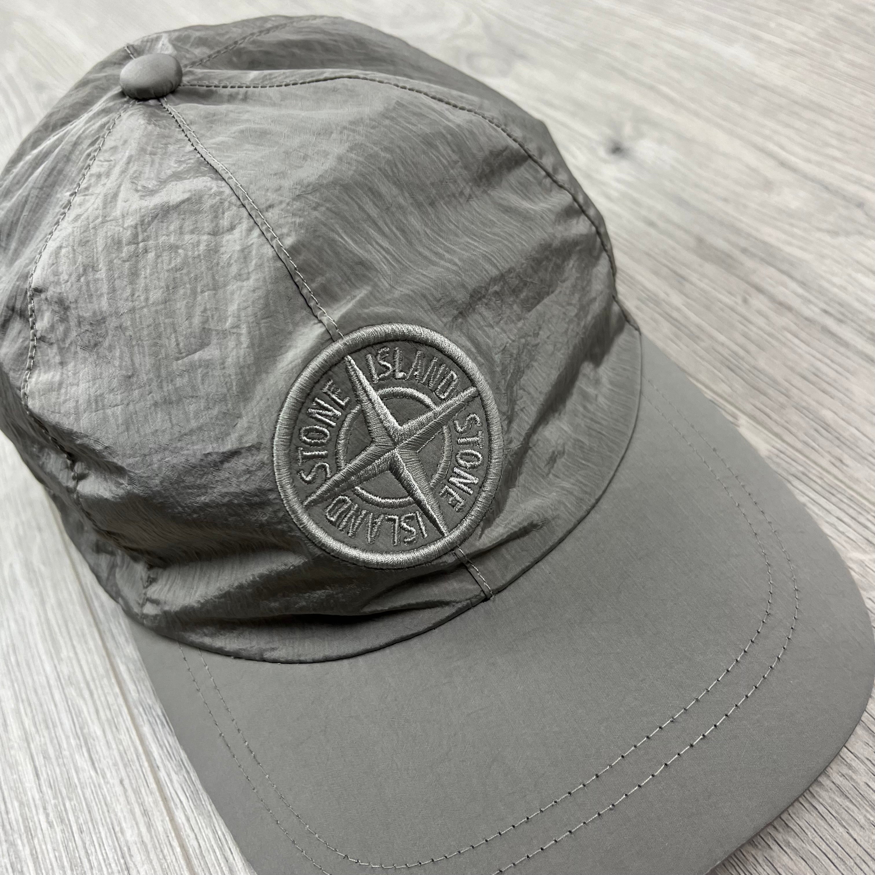 Stone Island ECONYL Baseball Cap in Plaster Beige. On sale at Open Attire.