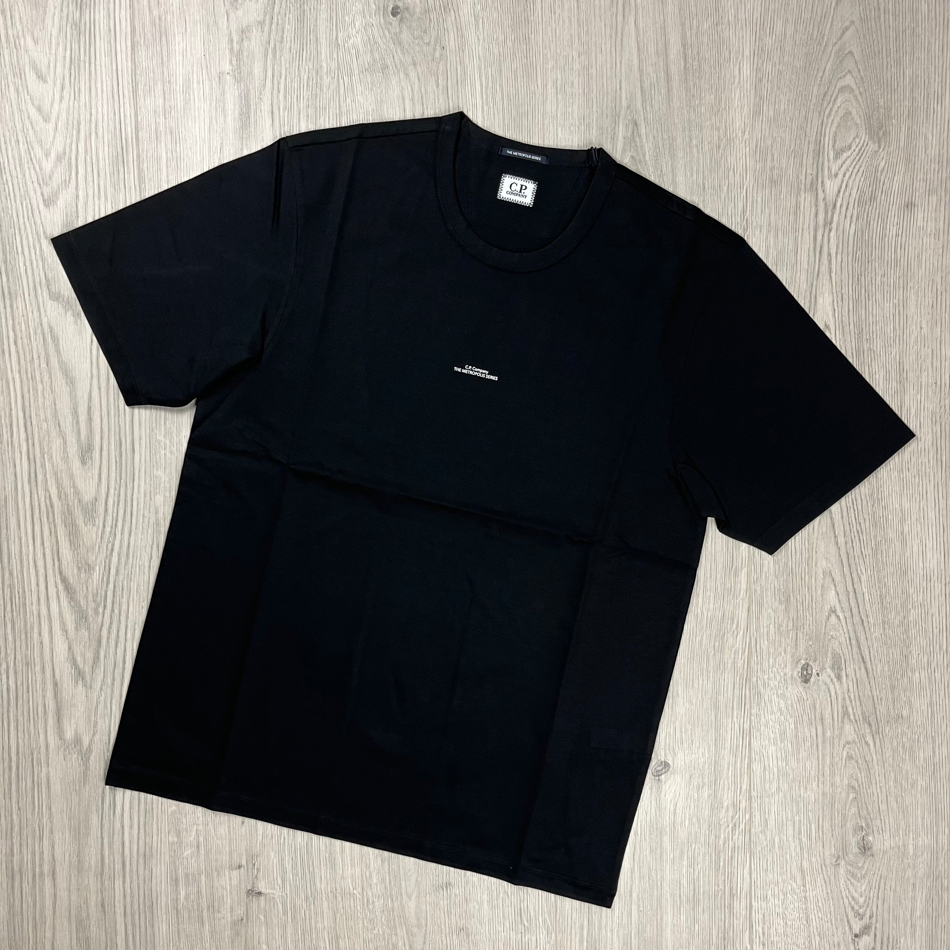 CP Company Metropolis T-shirt in Black. On sale at Open Attire.