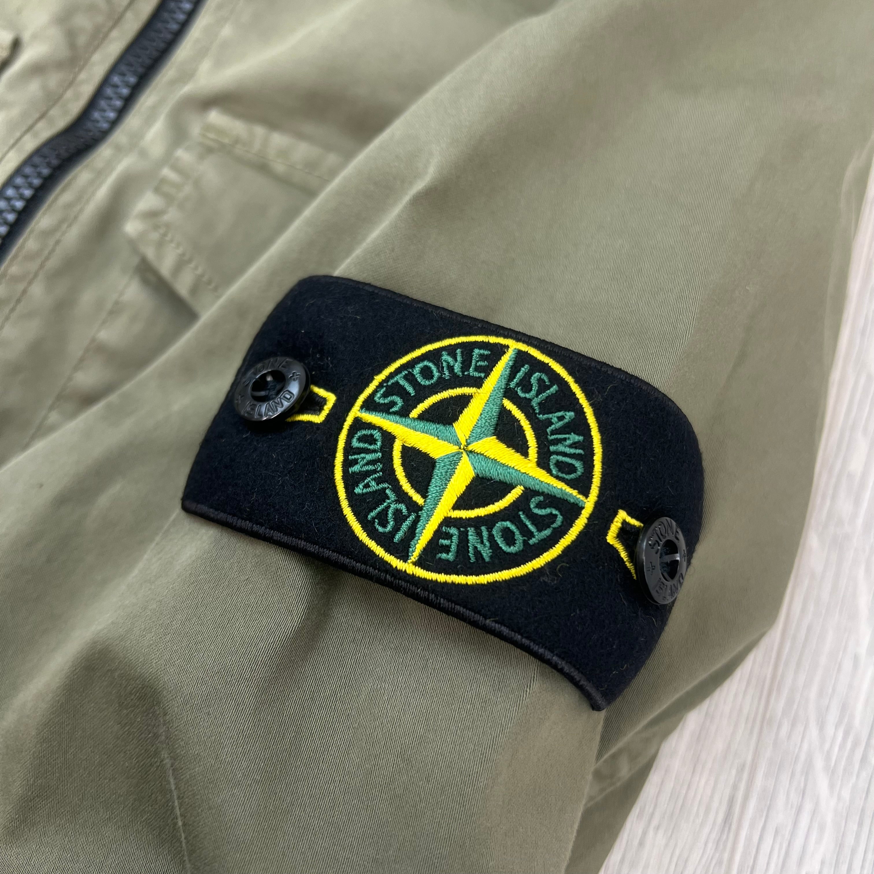 Stone Island Zip Overshirt - Military Green