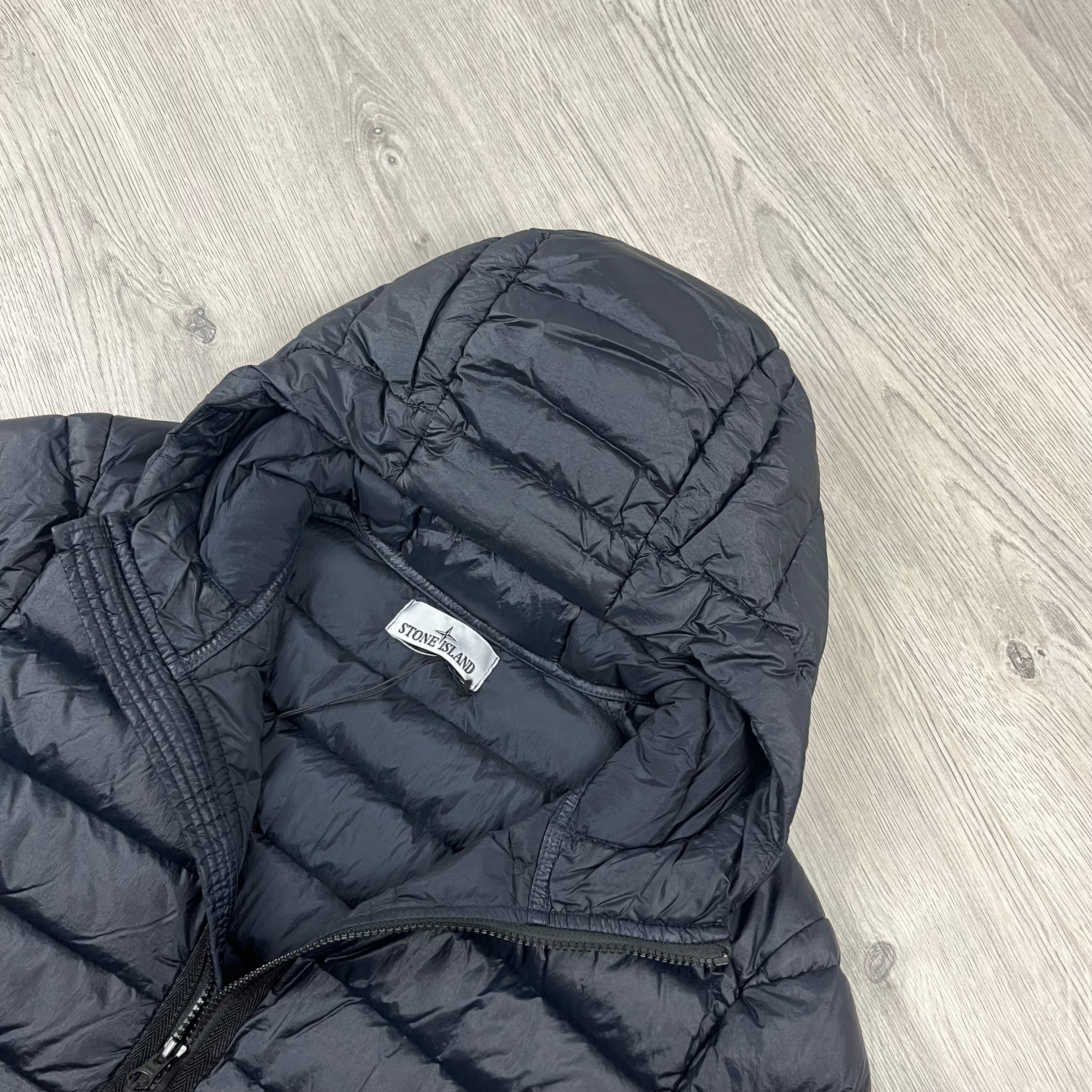 Stone Island Woven Down Jacket - Navy