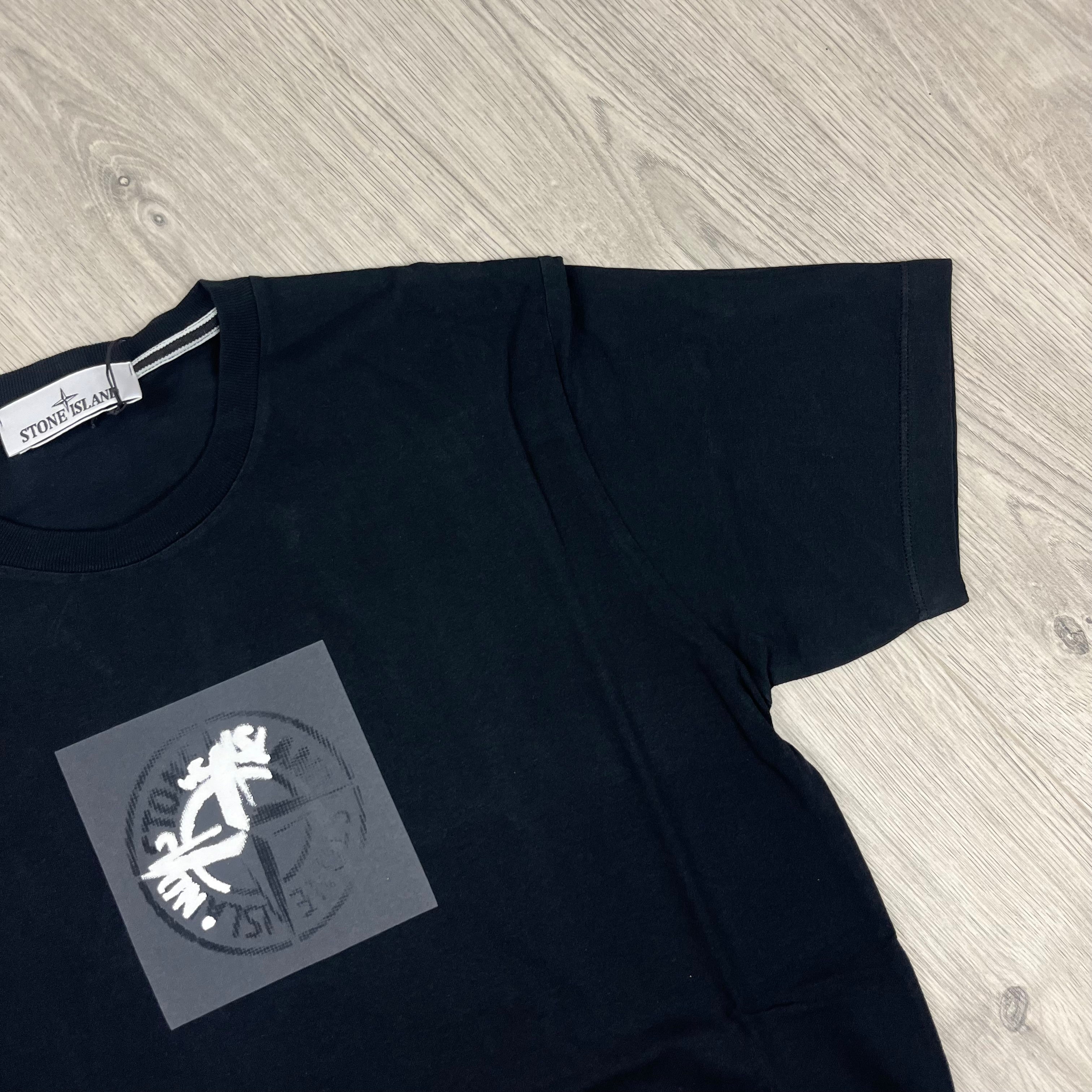 Stone Island Printed T-Shirt - Black