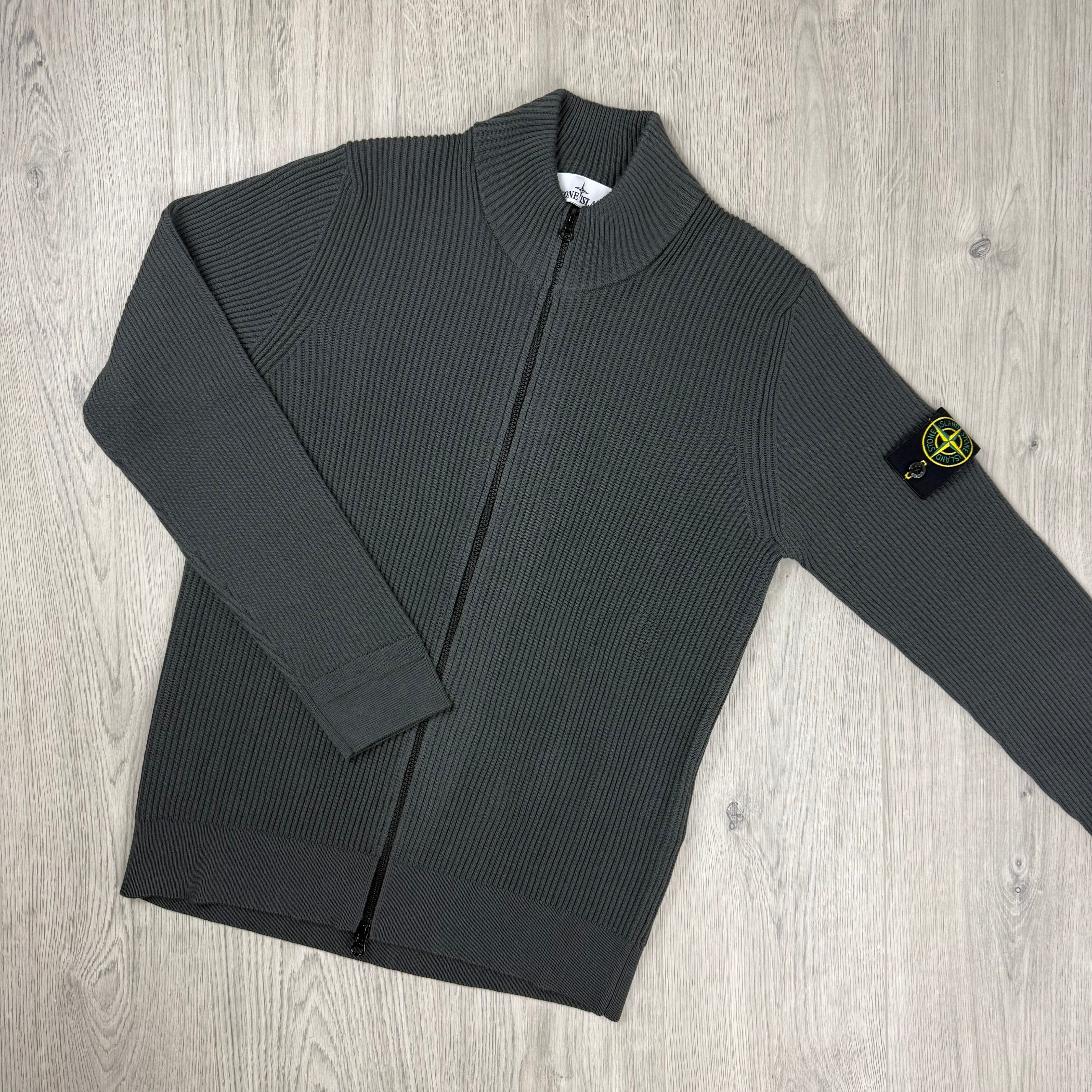 Stone Island Knit Rib Fleece - Lead Grey