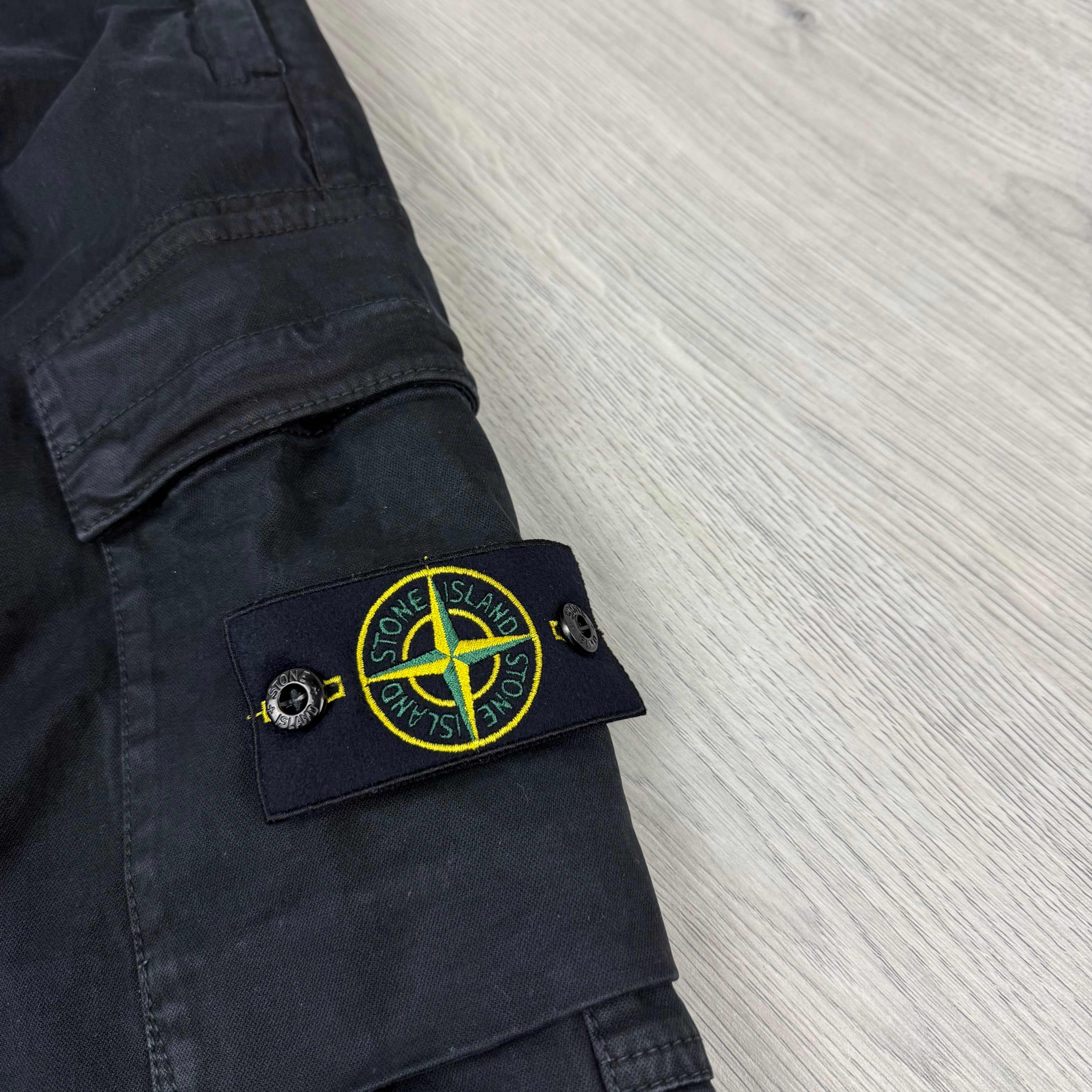 Stone Island Cargo Trousers - Black