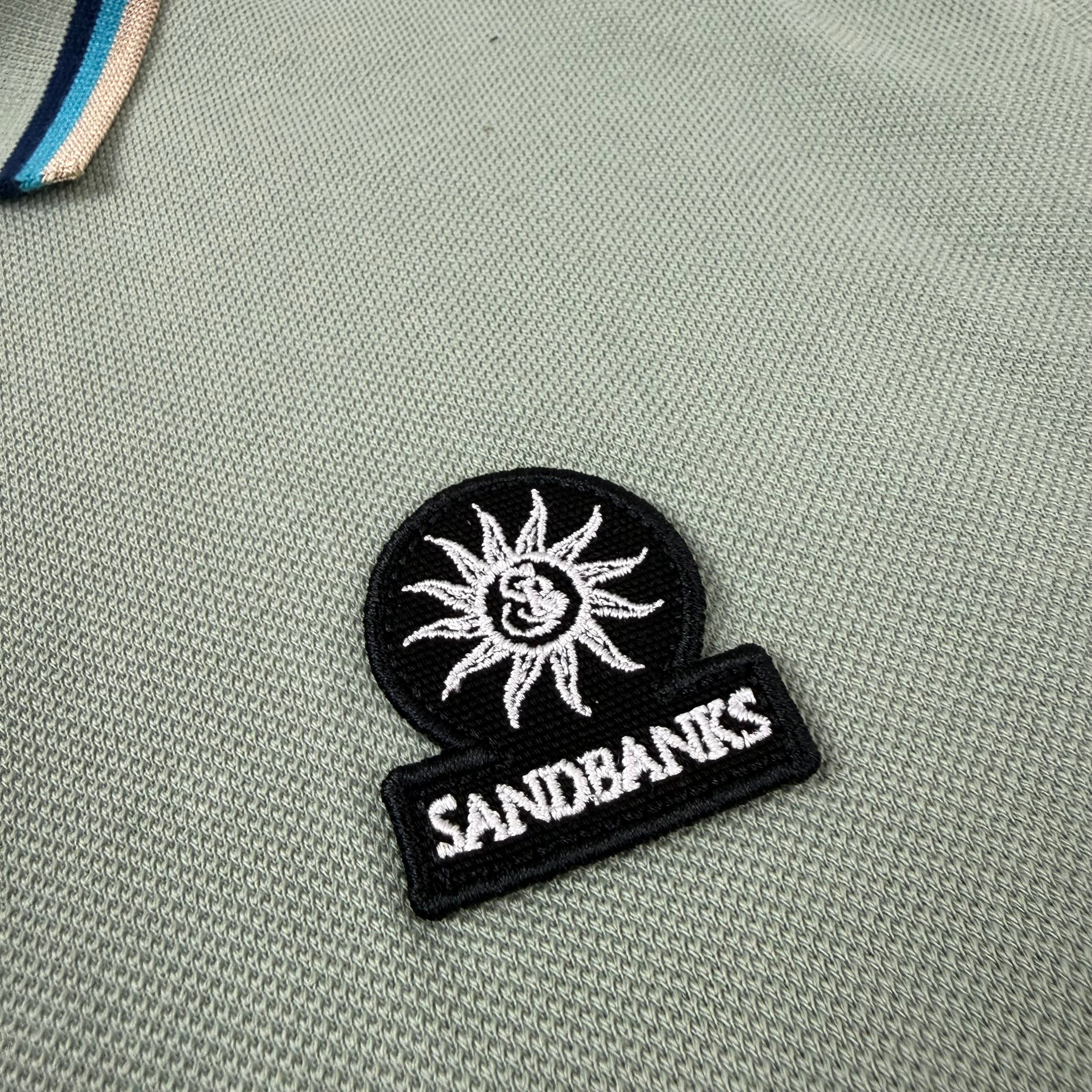 Sandbanks Badge Logo Polo Shirt - Sage