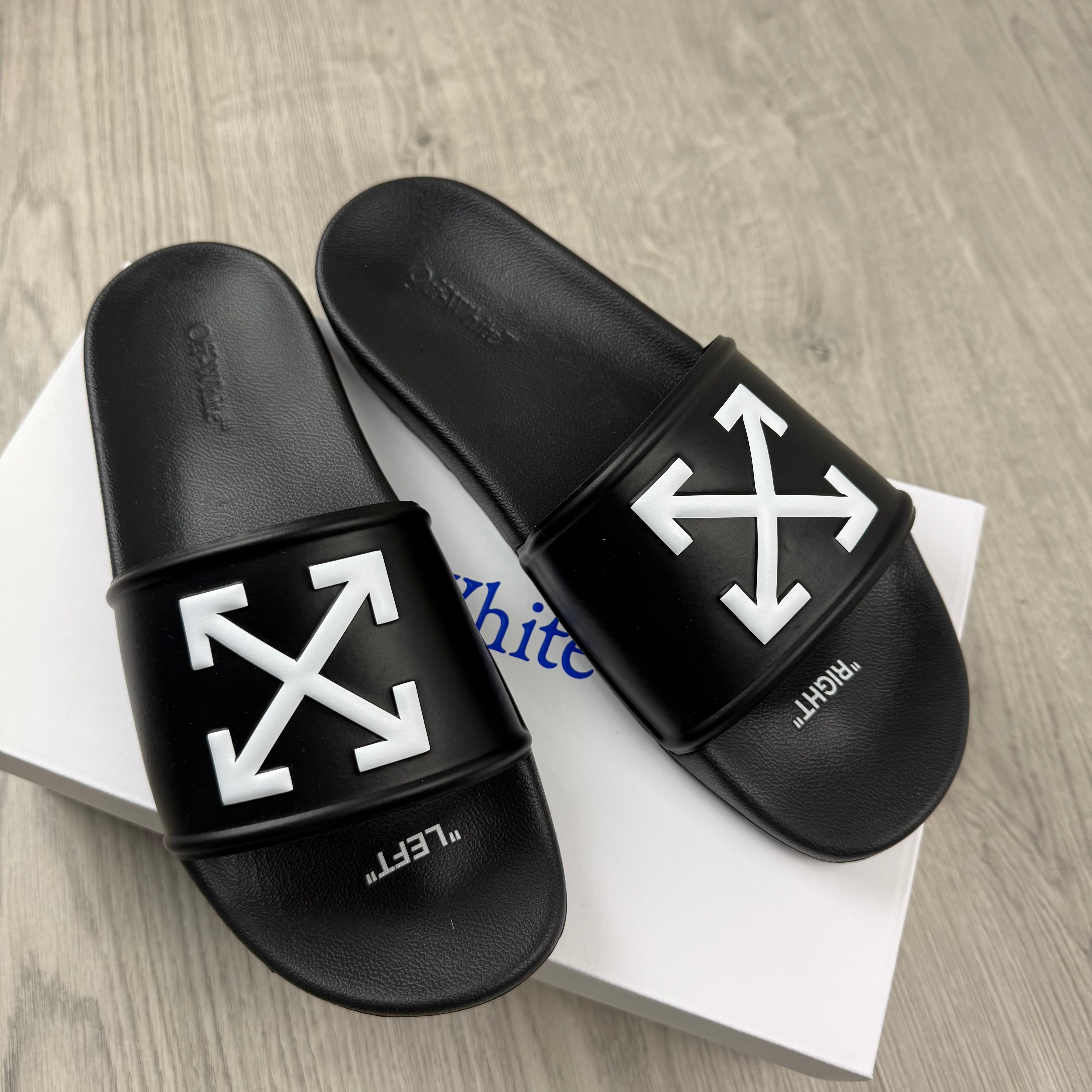 Off-White 'Arrow' Slides - Black