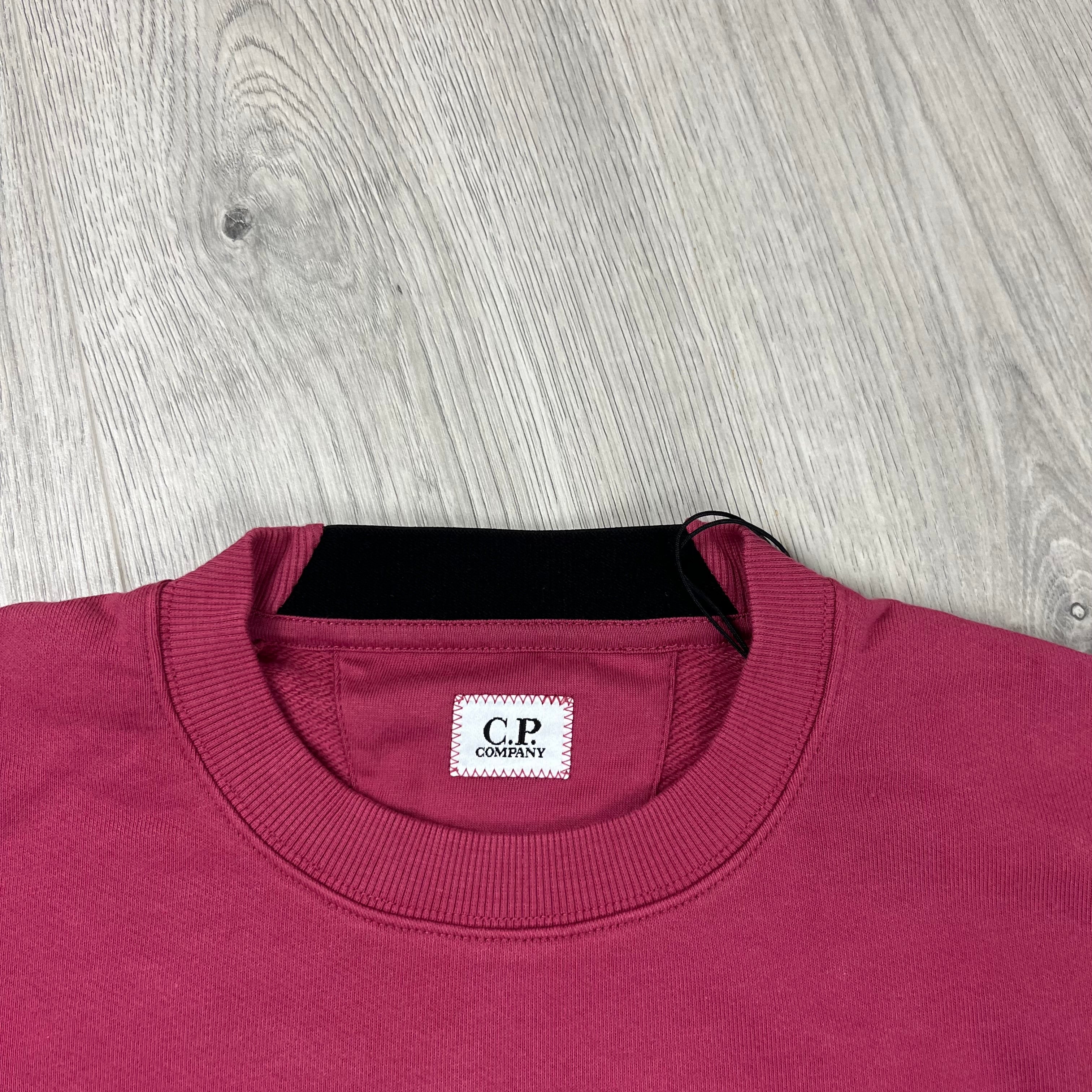 CP Company Raised Fleece Sweatshirt - Red Bud