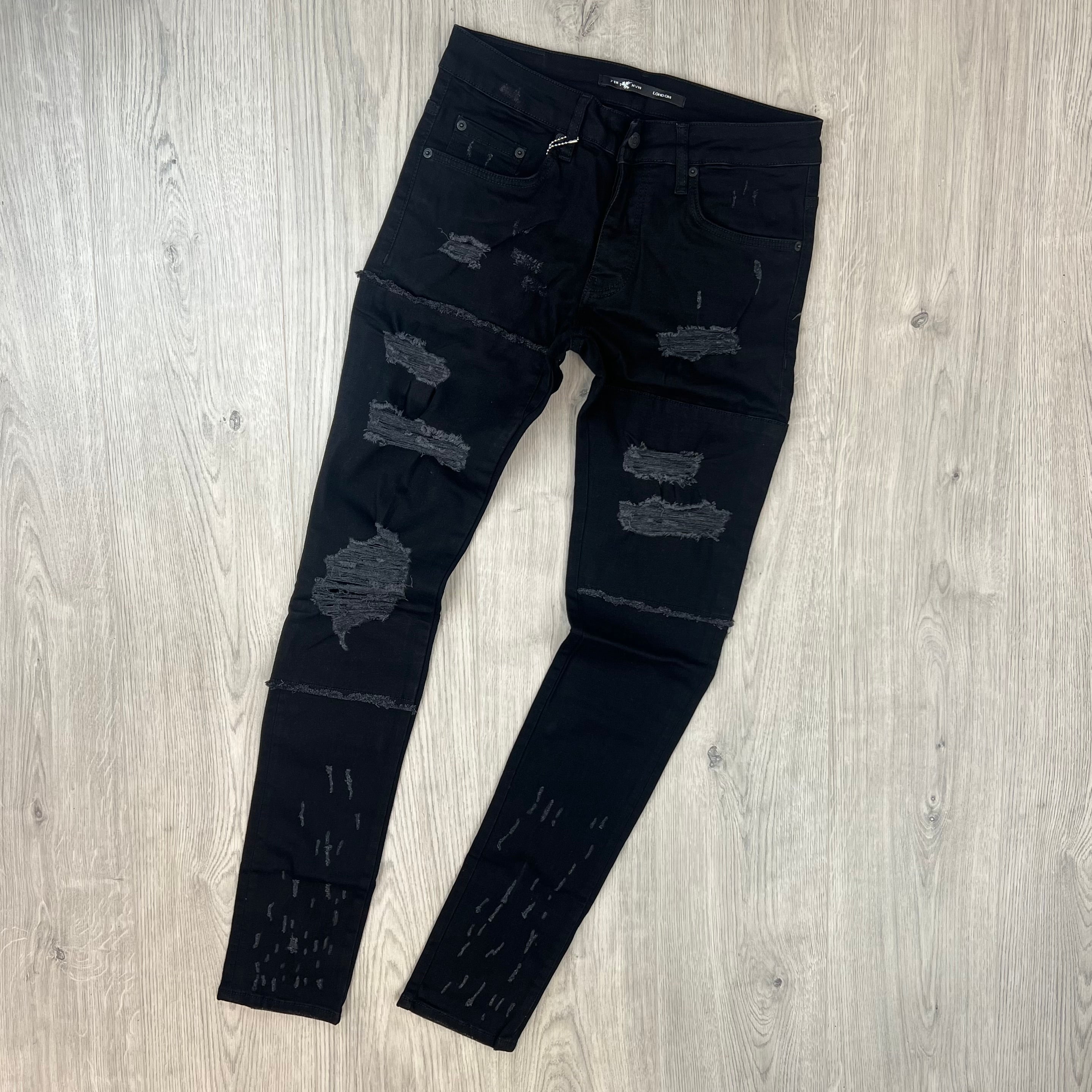 7TH HVN Slim Jeans - Black