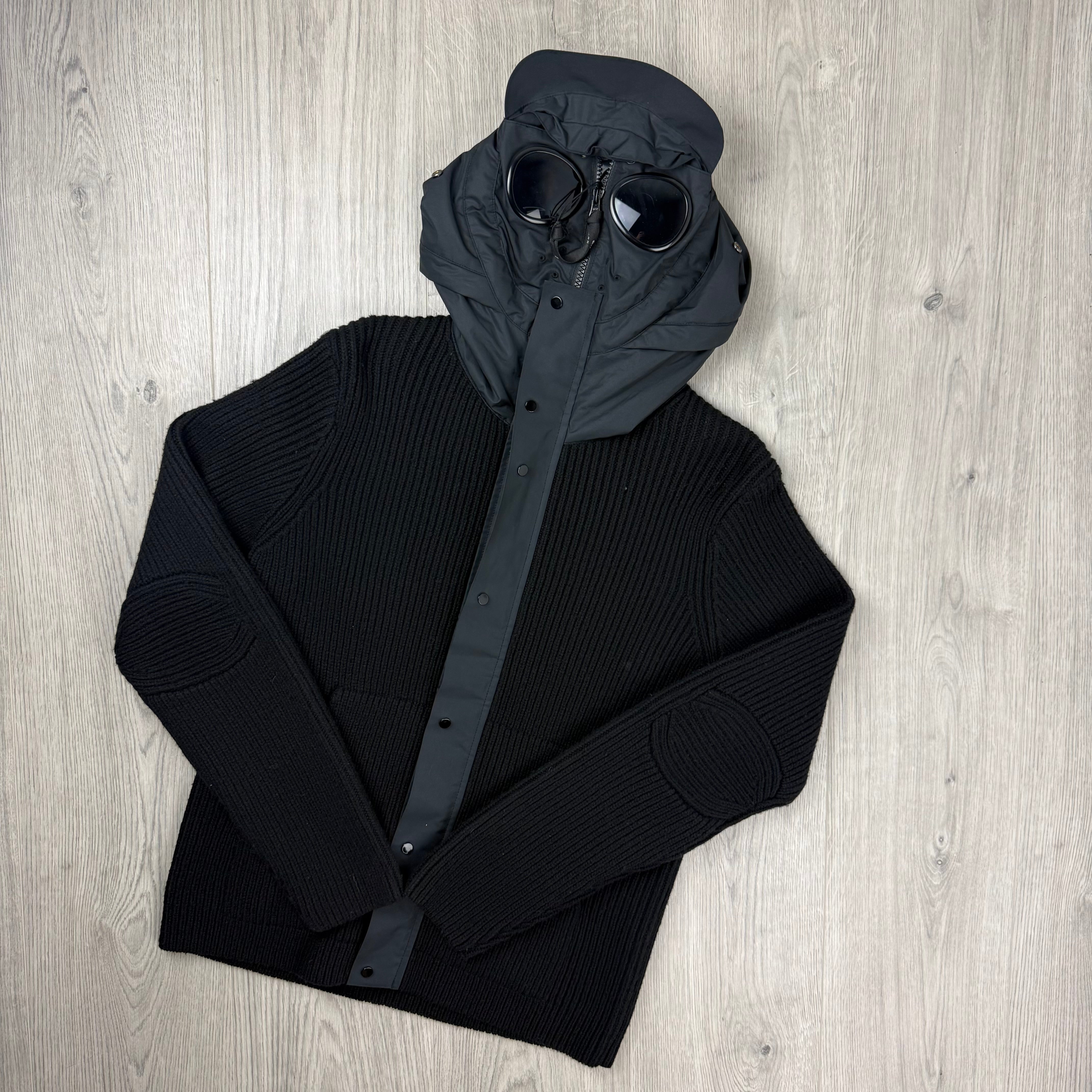 CP Company Knit Explorer Hoodie - Black