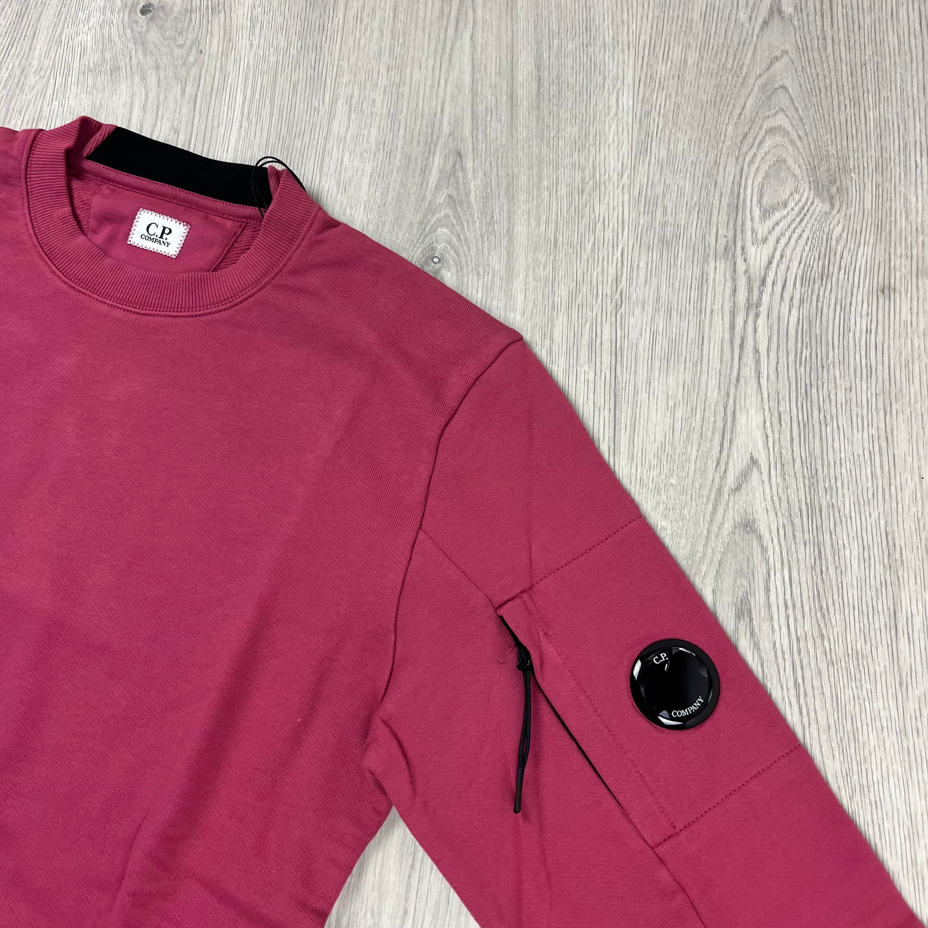 CP Company Raised Fleece Sweatshirt - Red Bud