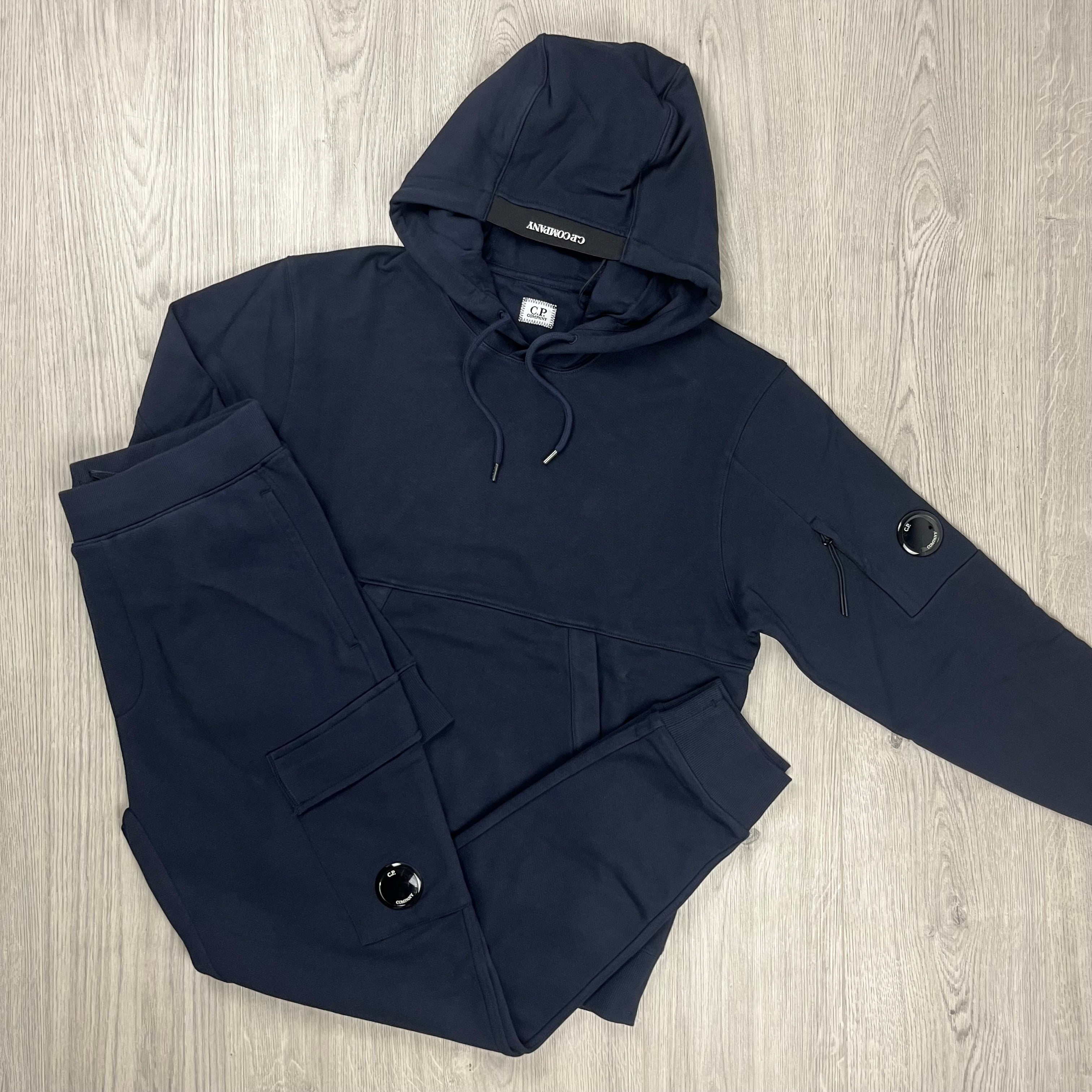 CP Company Raised Fleece Tracksuit - Navy