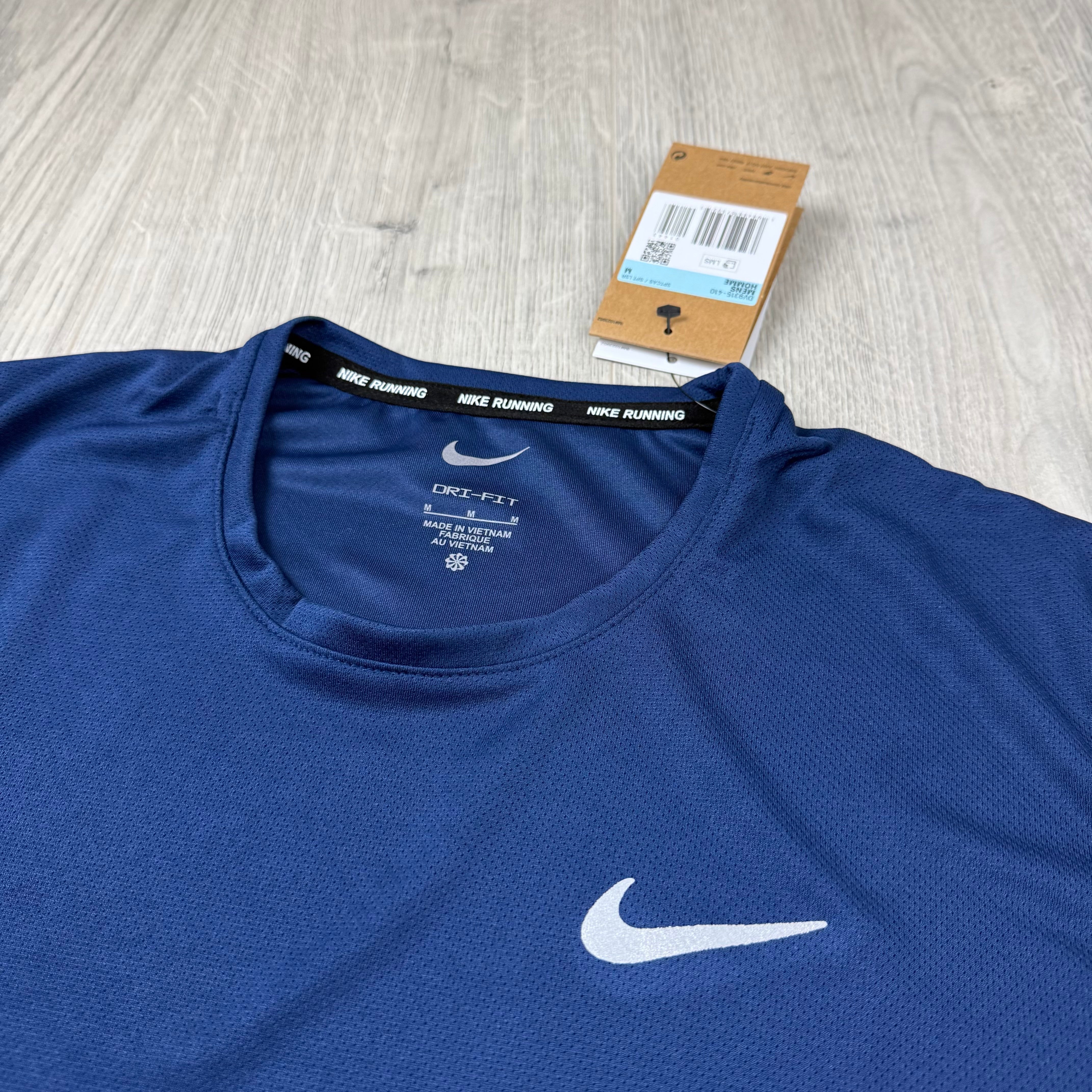 Nike 'Miler' T-Shirt - Navy