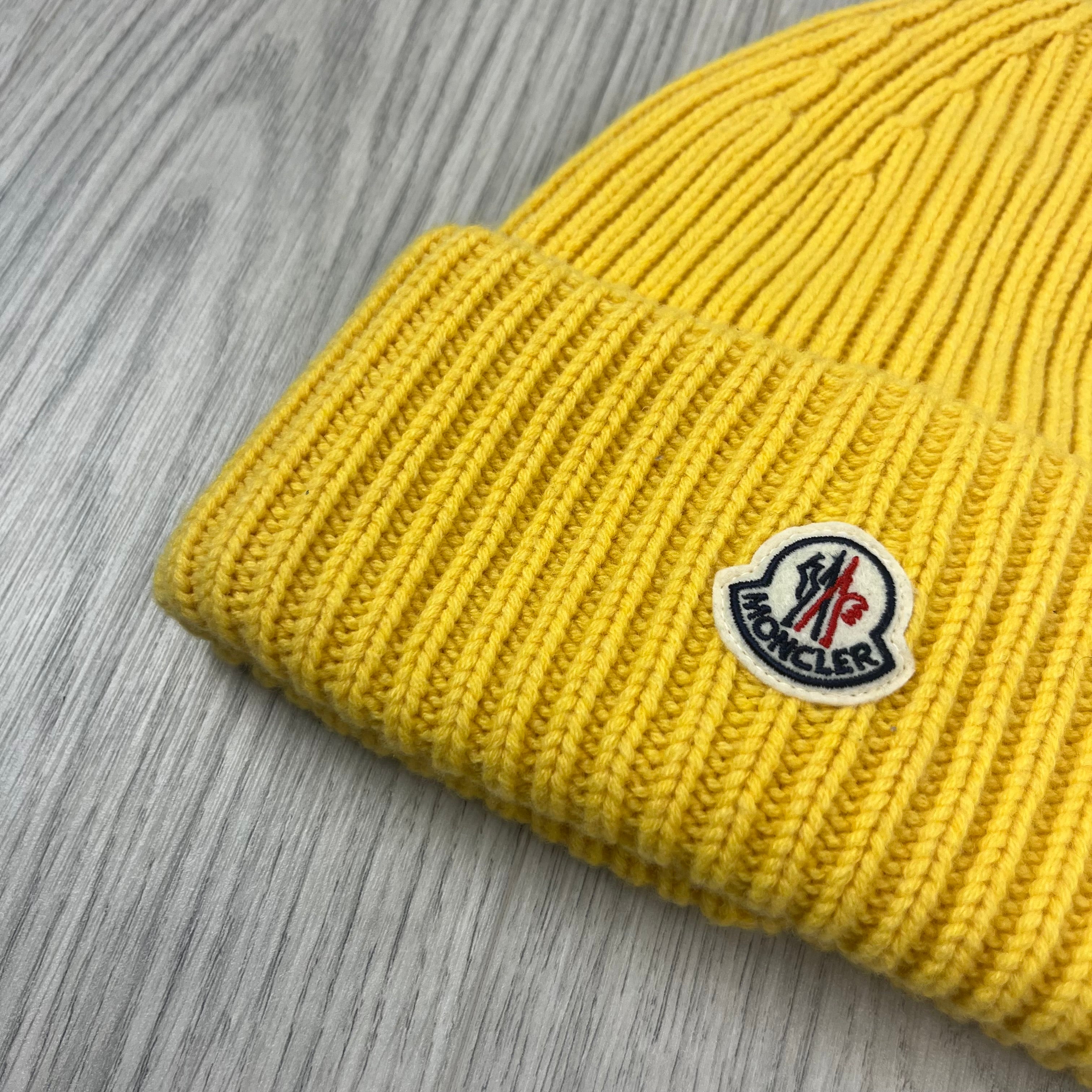 Moncler Knit Beanie - Yellow
