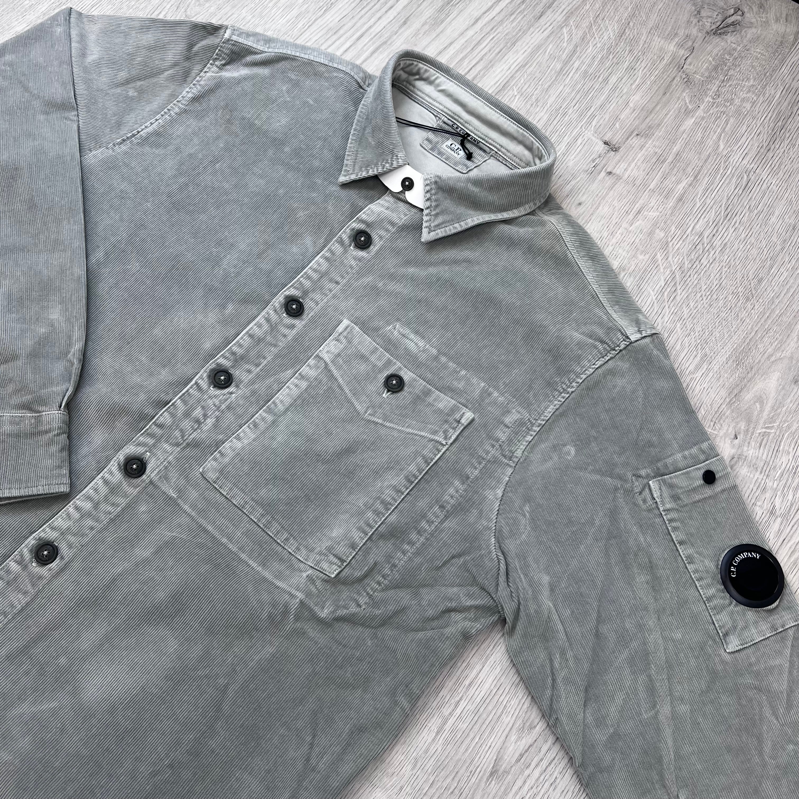 CP Company Corduroy Overshirt - Flint Grey