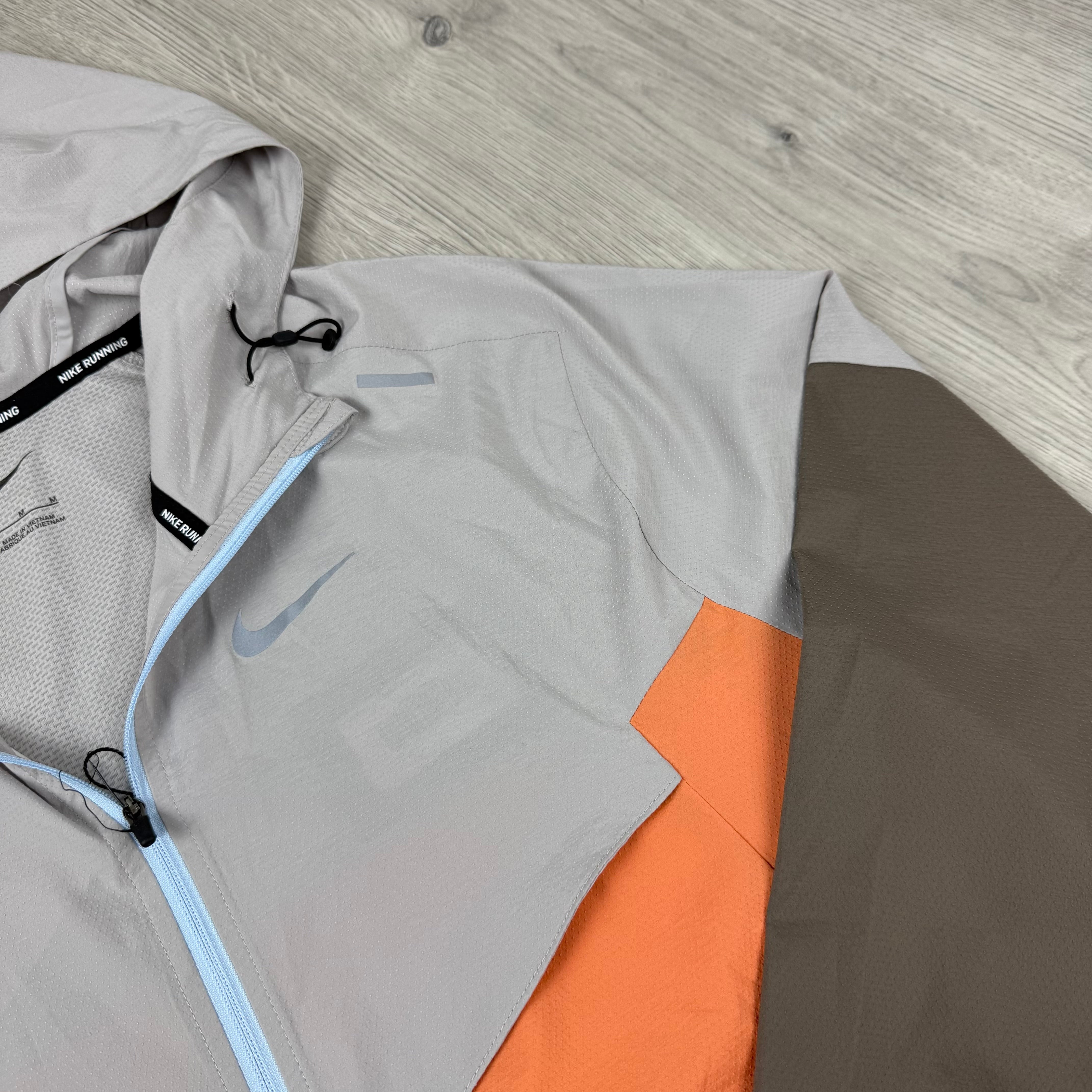 Nike Miler Repel Windbreaker - Grey/Orange